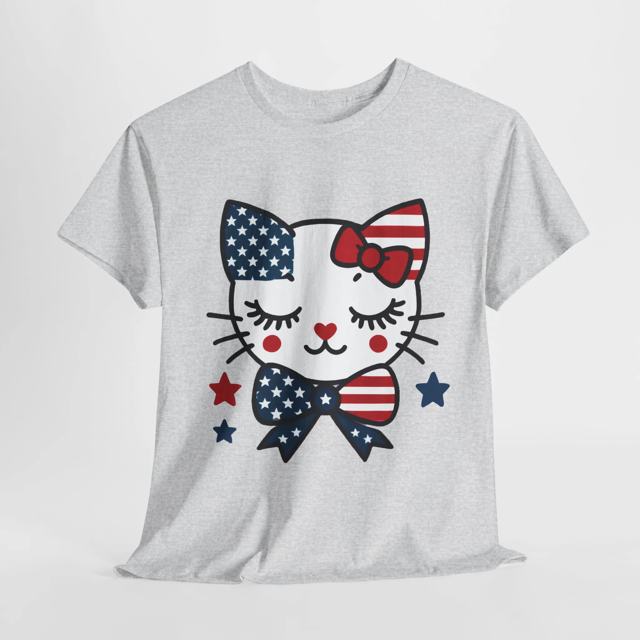 Patriotic Cat Womens Tee, Cute Cat Shirt, Womens T-Shirt, July 4th Outfit, Independence Day Gift, Animal Lover Apparel - Image 28