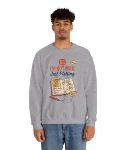 Funny Mens Revenge Sweatshirt, Im Not Mad Just Plotting, Passive Aggressive Sarcastic Crewneck for Him