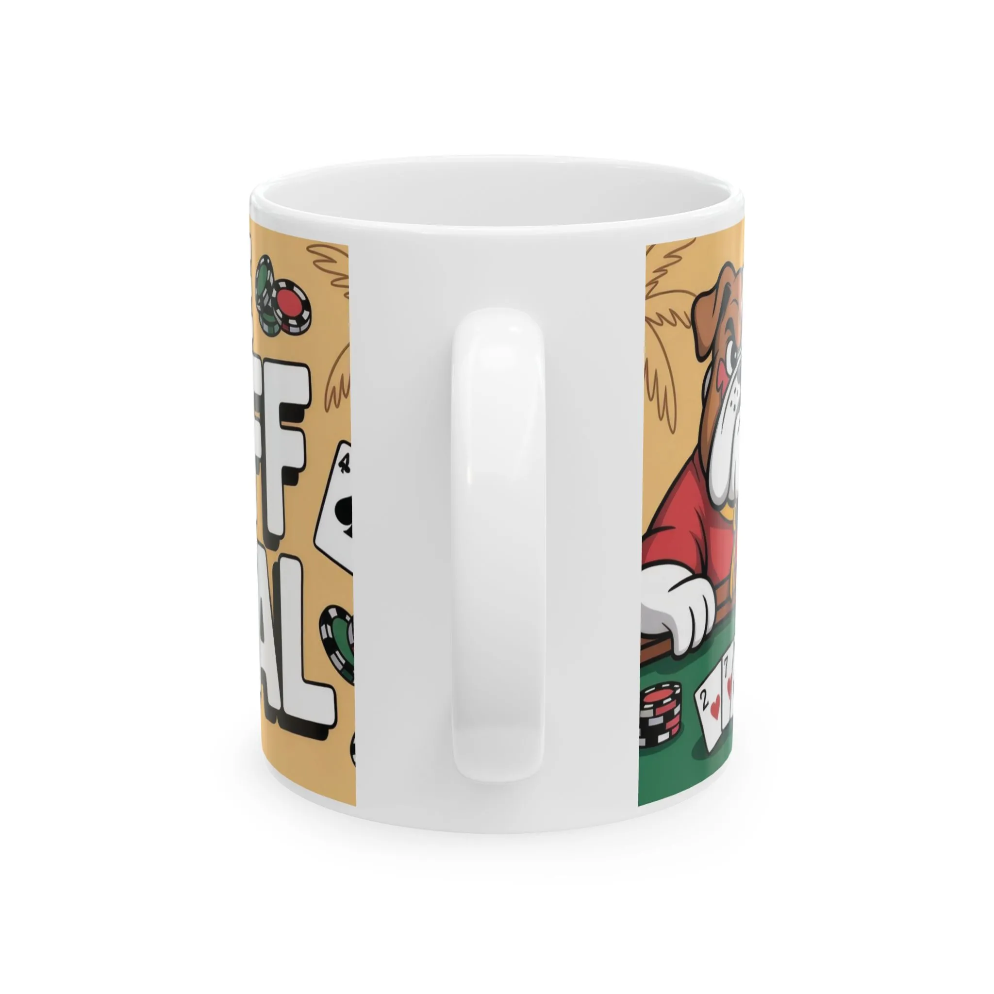 The Bluff Is Real Mug, Funny Poker Dog Coffee Cup, Gambling Gift, All In Poker Lover Humor, for Card Game Nights, Fun Gifts for Gamers - Image 3