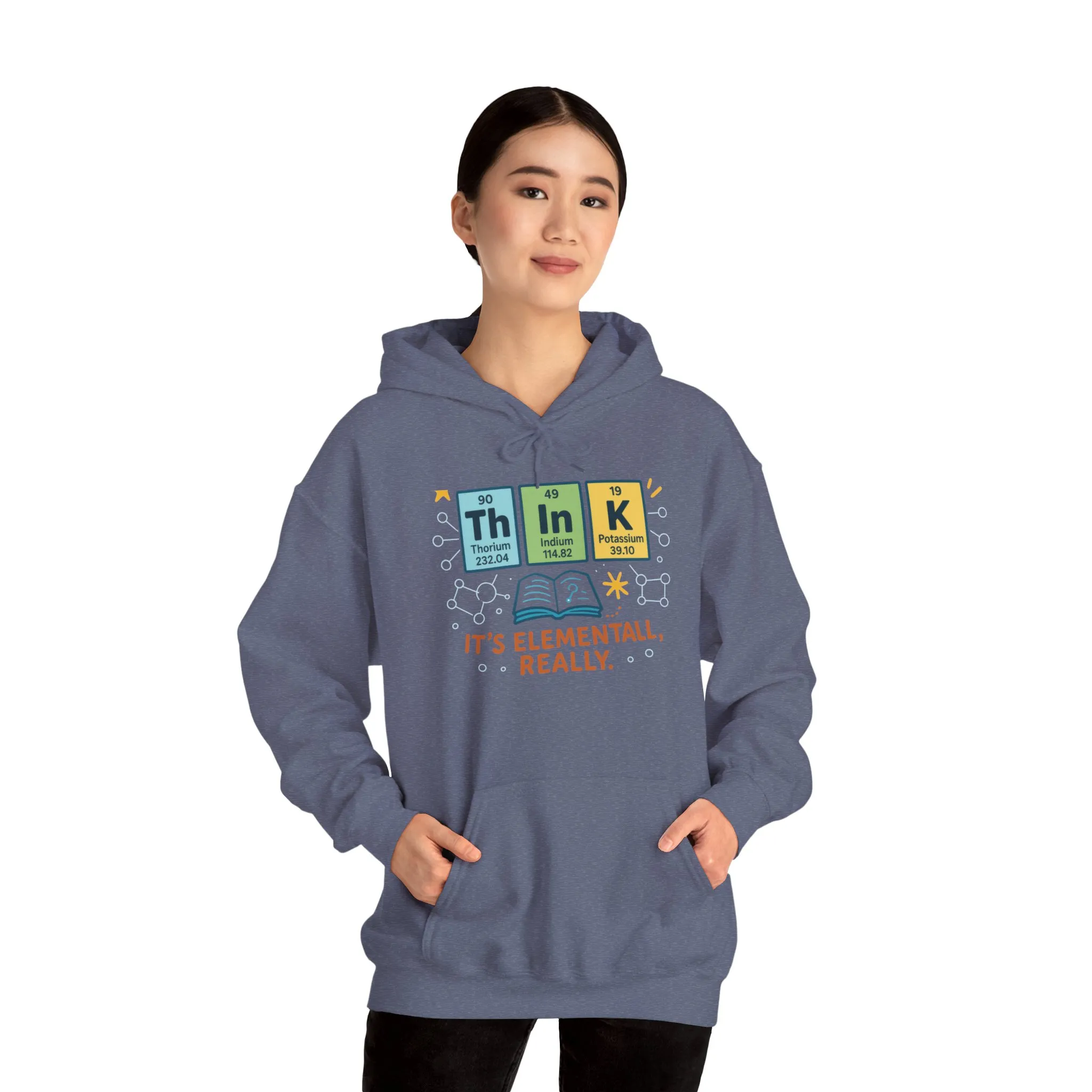 Think Hoodie for Women, Funny Chemistry Hoodie, Element of Humor Science Sweatshirt, Nerdy Gift for Her, Gift for Students, Science Lovers - Image 51