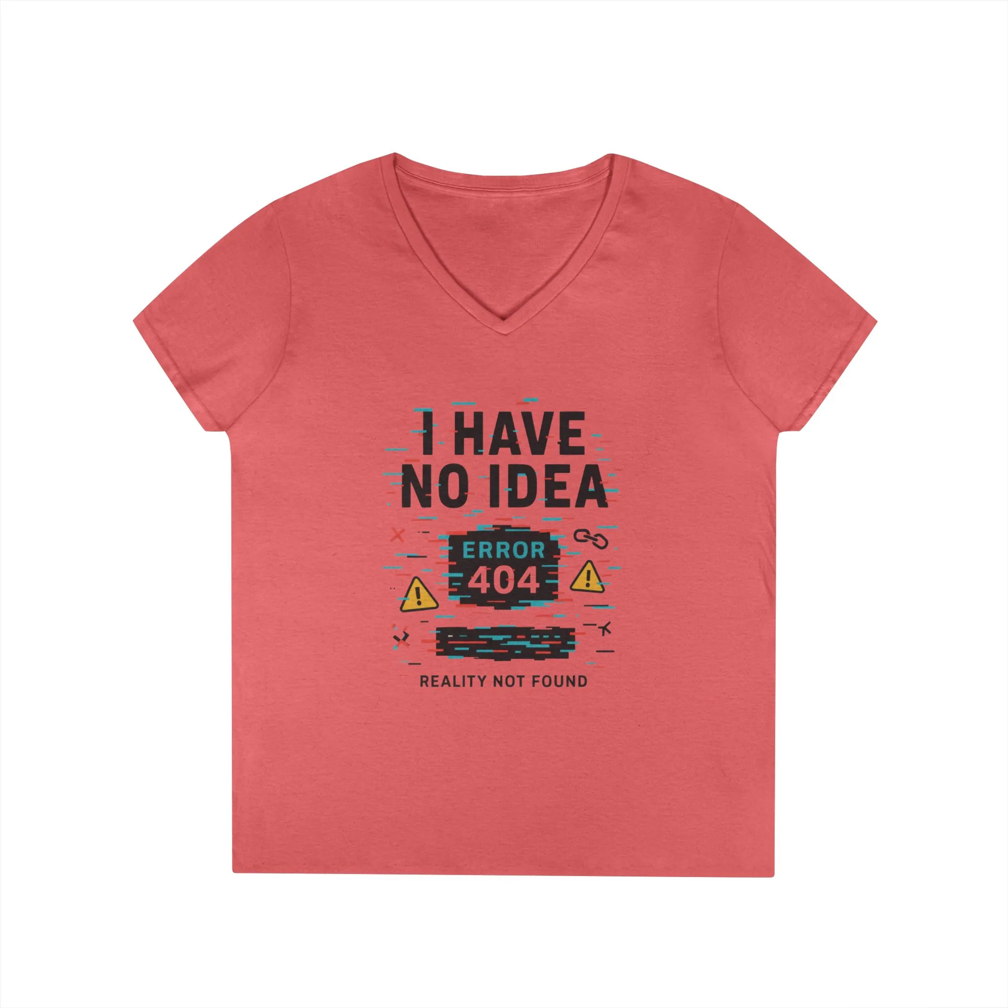 Error 404 V-Neck T-Shirt, Funny Tee, Casual Wear, Gift for Tech Lovers, Geeky Humor Shirt, Unique Birthday Present - Image 2