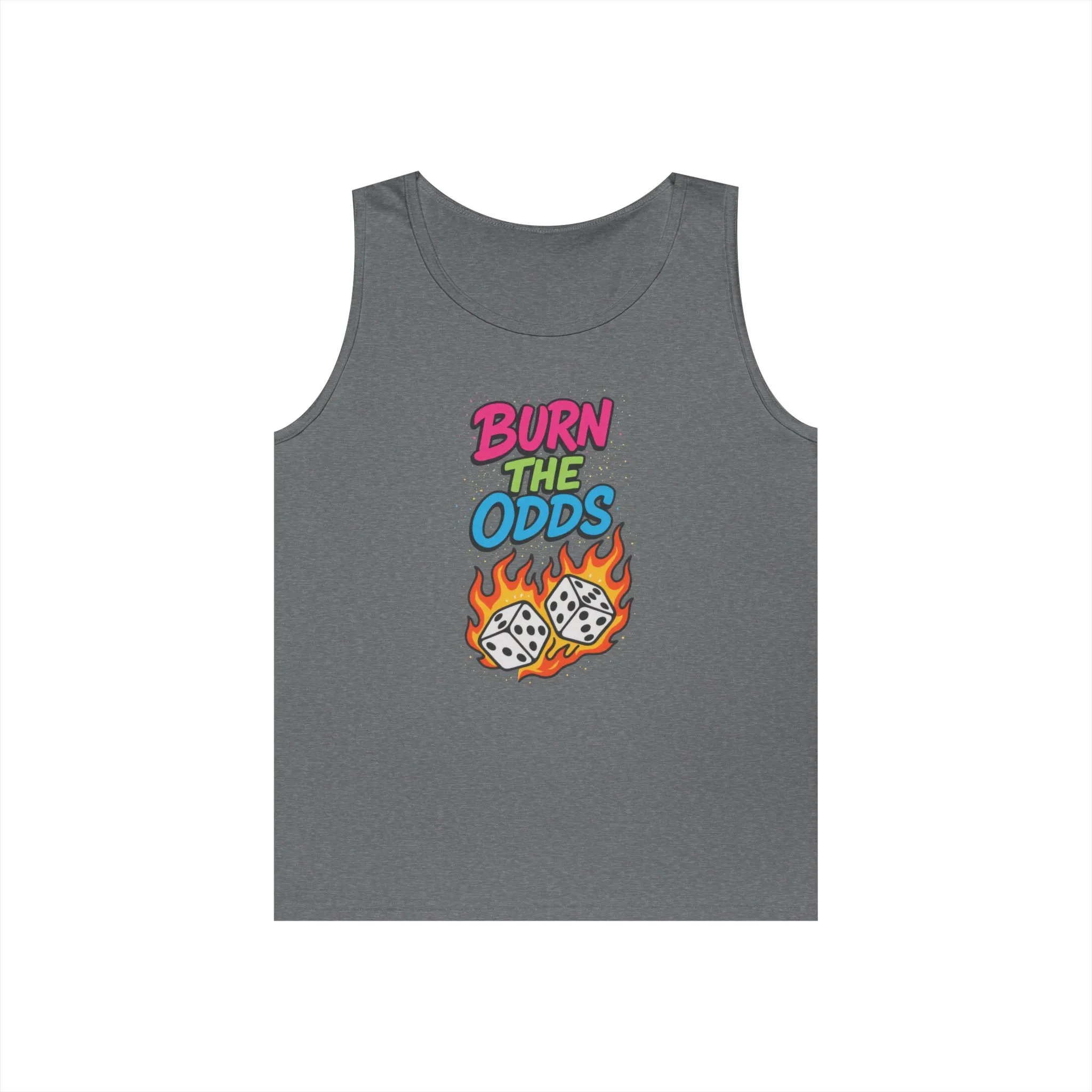 Burn the Odds Tank Top, Casual Summer Wear, Gaming Gift, Dice Design Tee, Gift for Gamers, Funny Tank, Perfect for Parties - Image 13
