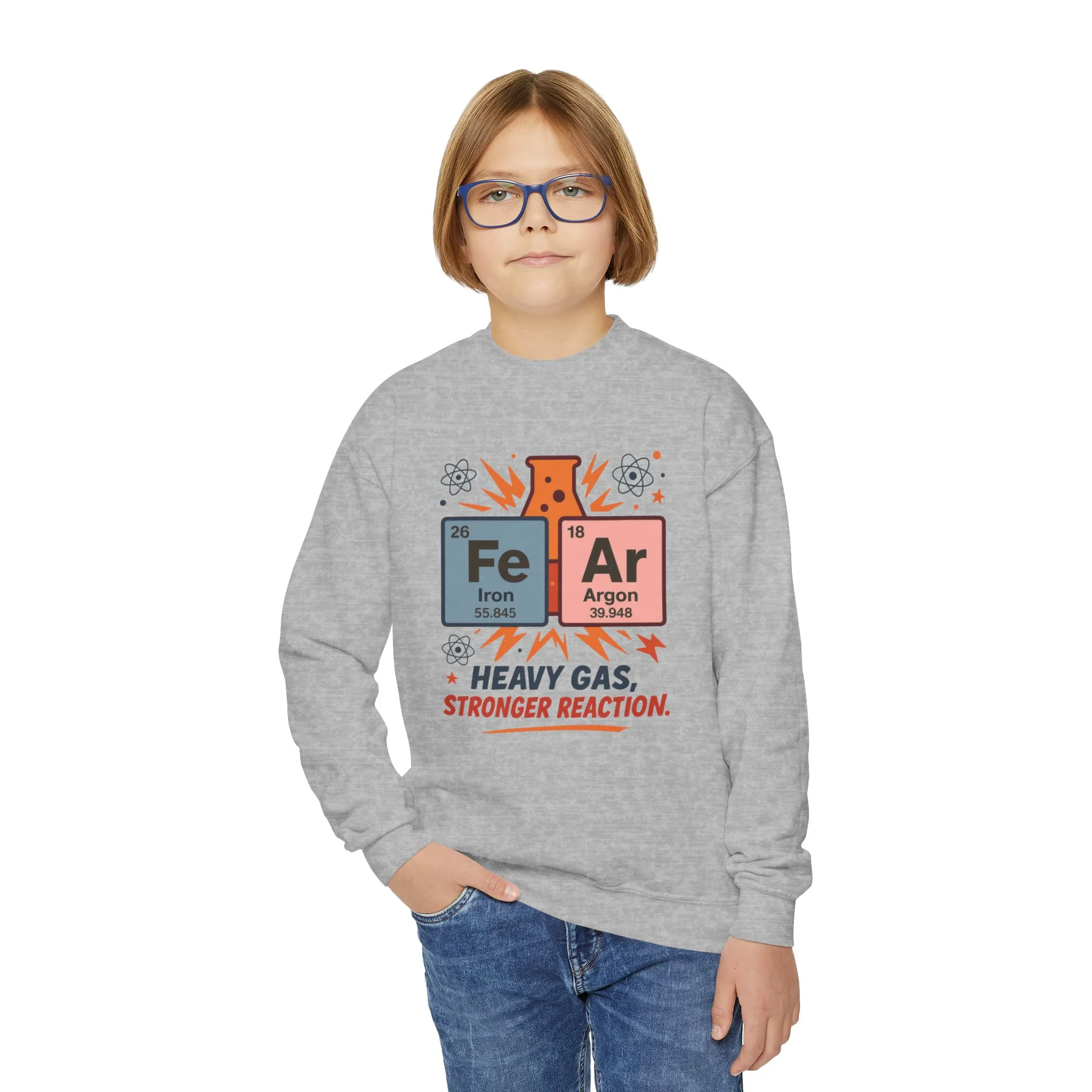 Youth Science Sweatshirt for Kids, Funny Chemistry Gift, Heavy Gas Reaction Crewneck, Science Class Apparel, Educational Sweater - Image 11