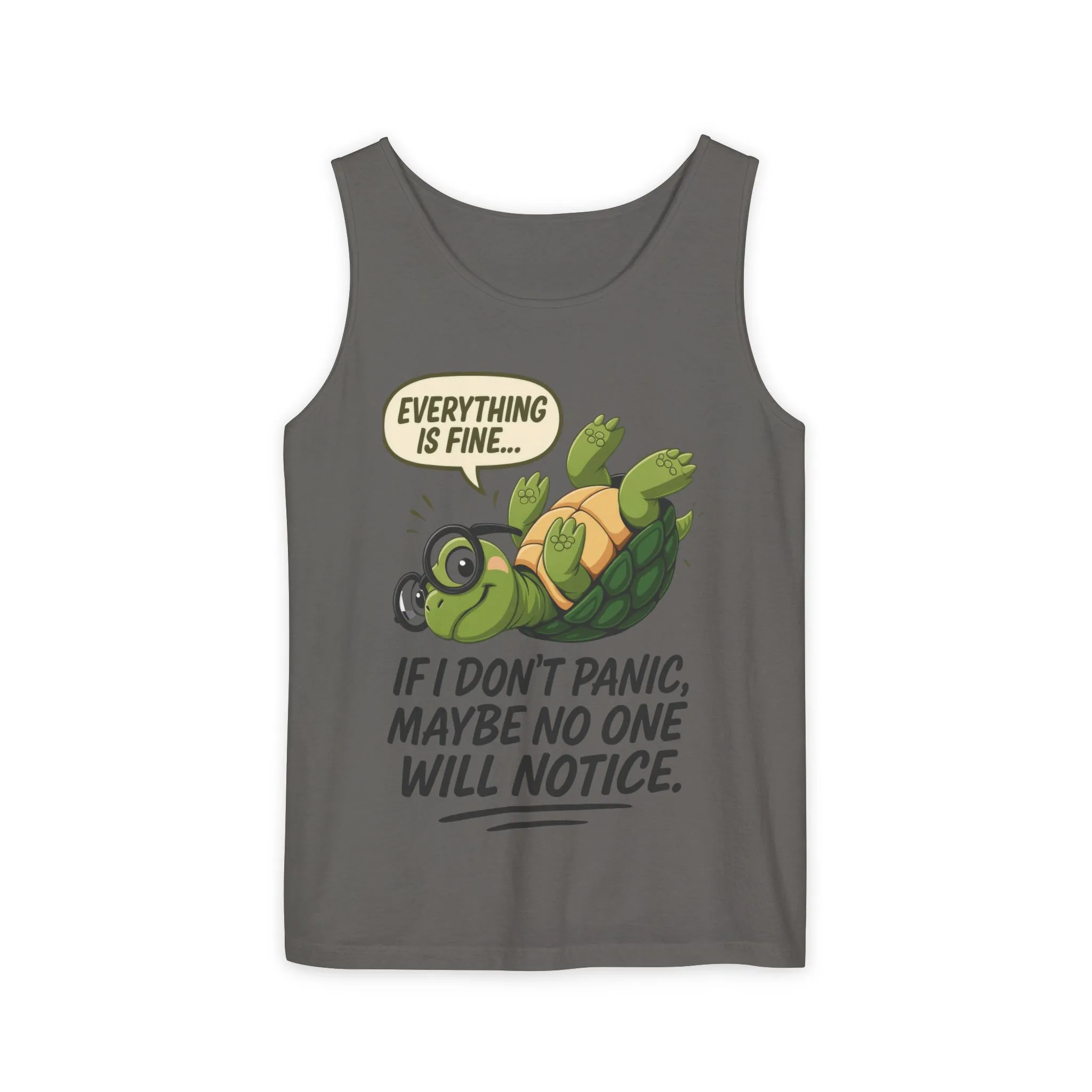 Mens Funny Turtle Graphic Tank Top, Summer Apparel, Gift for Animal Lovers, Beach Day Essentials, Mens Casual Wear, Relaxed Vibes - Image 5