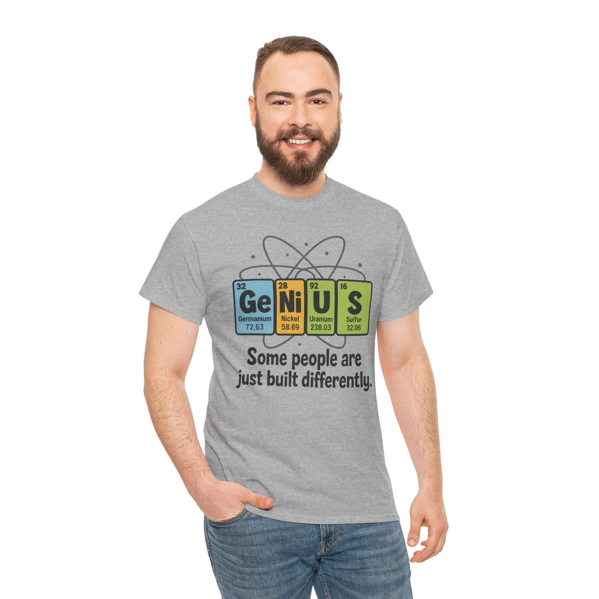 Funny Mens Genius T-Shirt, Periodic Table Nerd Shirt, Science Humor Tee for Smart Guys, Perfect Gift for Science Lovers - Image 6