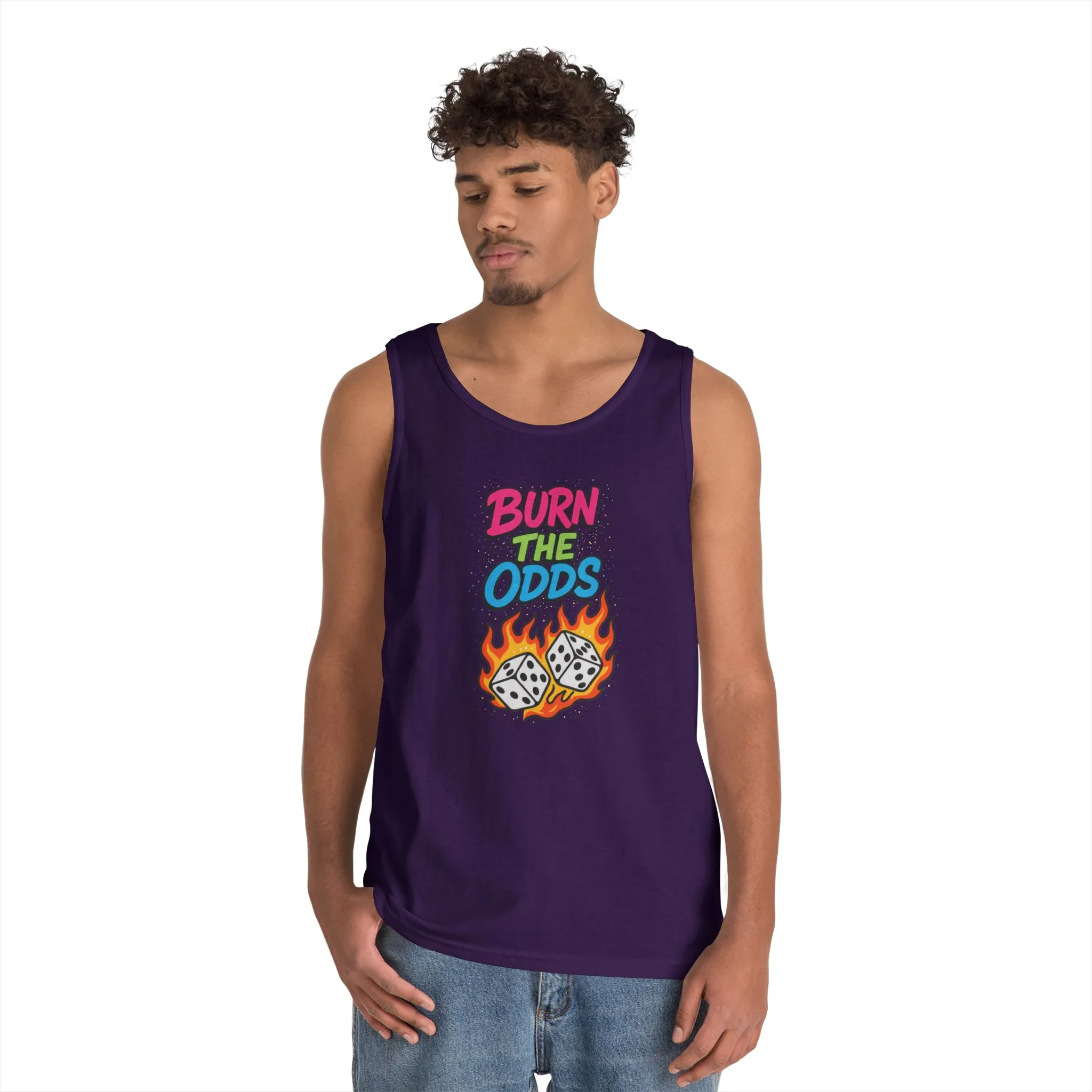 Burn the Odds Tank Top, Casual Summer Wear, Gaming Gift, Dice Design Tee, Gift for Gamers, Funny Tank, Perfect for Parties - Image 27