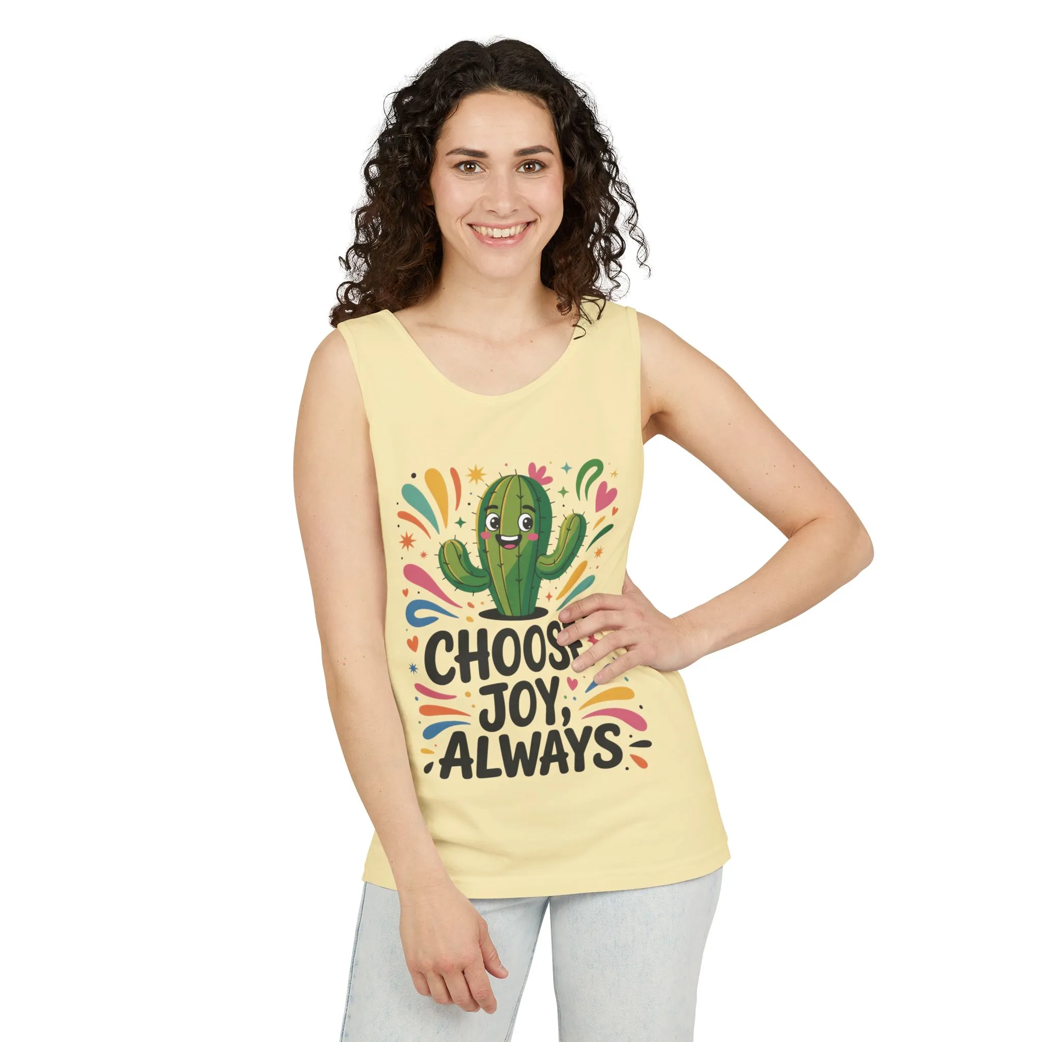 Joyful Cactus Womens Tank Top, Choose Joy Always, Summer Tank, Casual Wear, Gift for Friends, Trendy Top, Vacation Outfit - Image 30