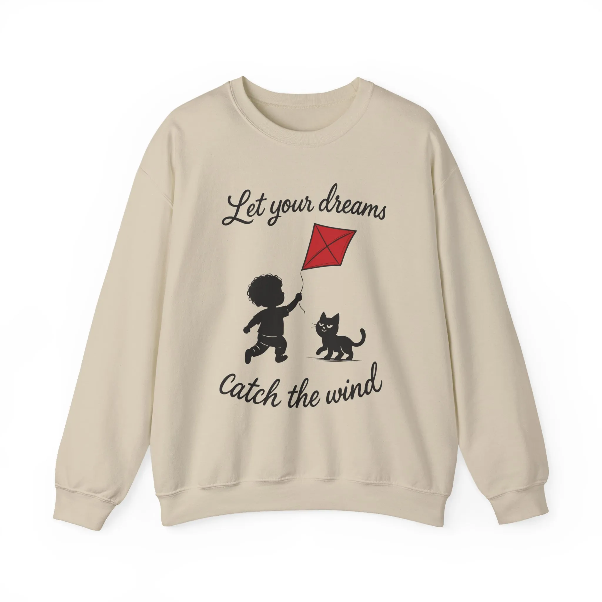 Dream Big Womens Crewneck Sweatshirt, Inspirational Gift, Cozy Lounge Wear, Cat Lover's Apparel, Kid's Motivation Sweatshirt - Image 28