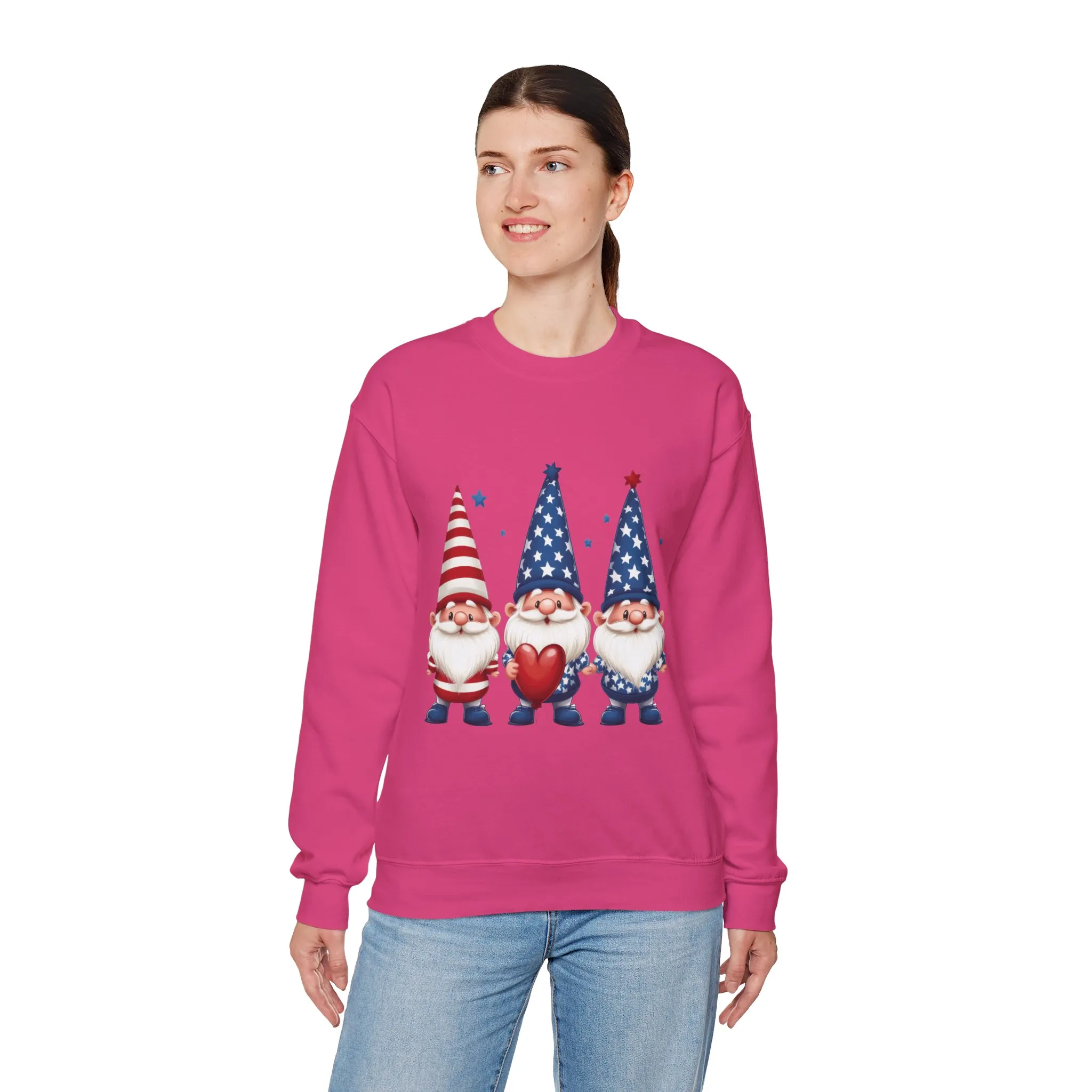 Patriotic Gnome Sweatshirt, Cozy Casual Wear for Independence Day, Gift for Gnome Lovers, 4th of July Apparel, All-Year Comfort - Image 36