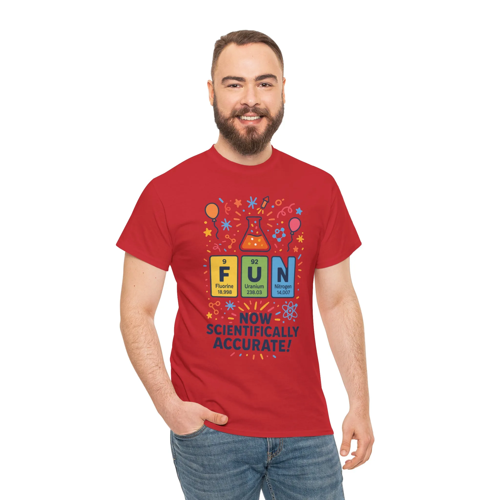 Fun Science Unisex Heavy Cotton Tee, Perfect for STEM Lovers, Gift for Science Teachers, FUN Periodic Table Tee,Nerdy Unisex Shirt - Image 41