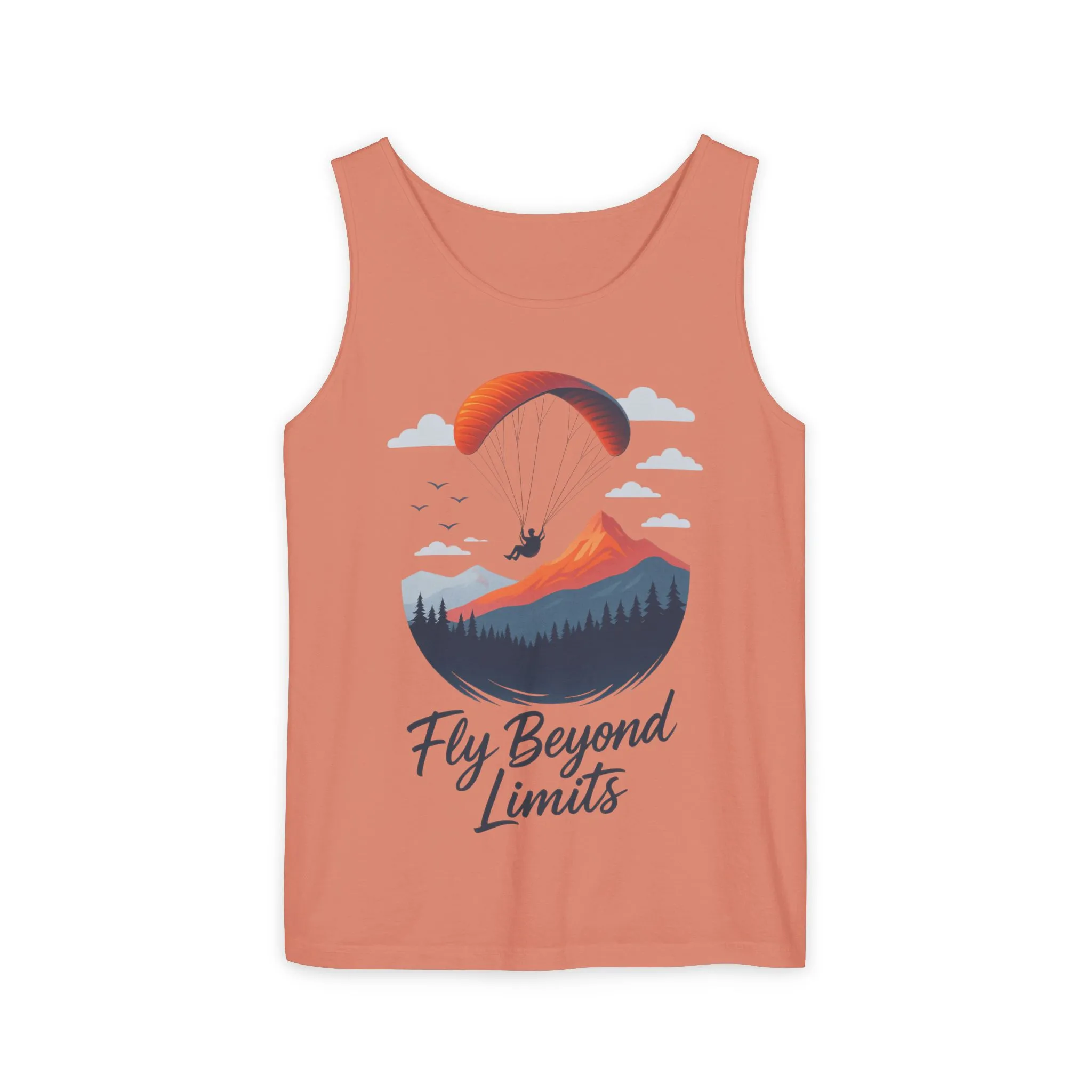 Adventure-Inspiring Fly Beyond Limits Unisex Tank Top, Summer Casual Wear, Outdoor Enthusiast Gift, Travel Apparel, Motivational Gift - Image 4