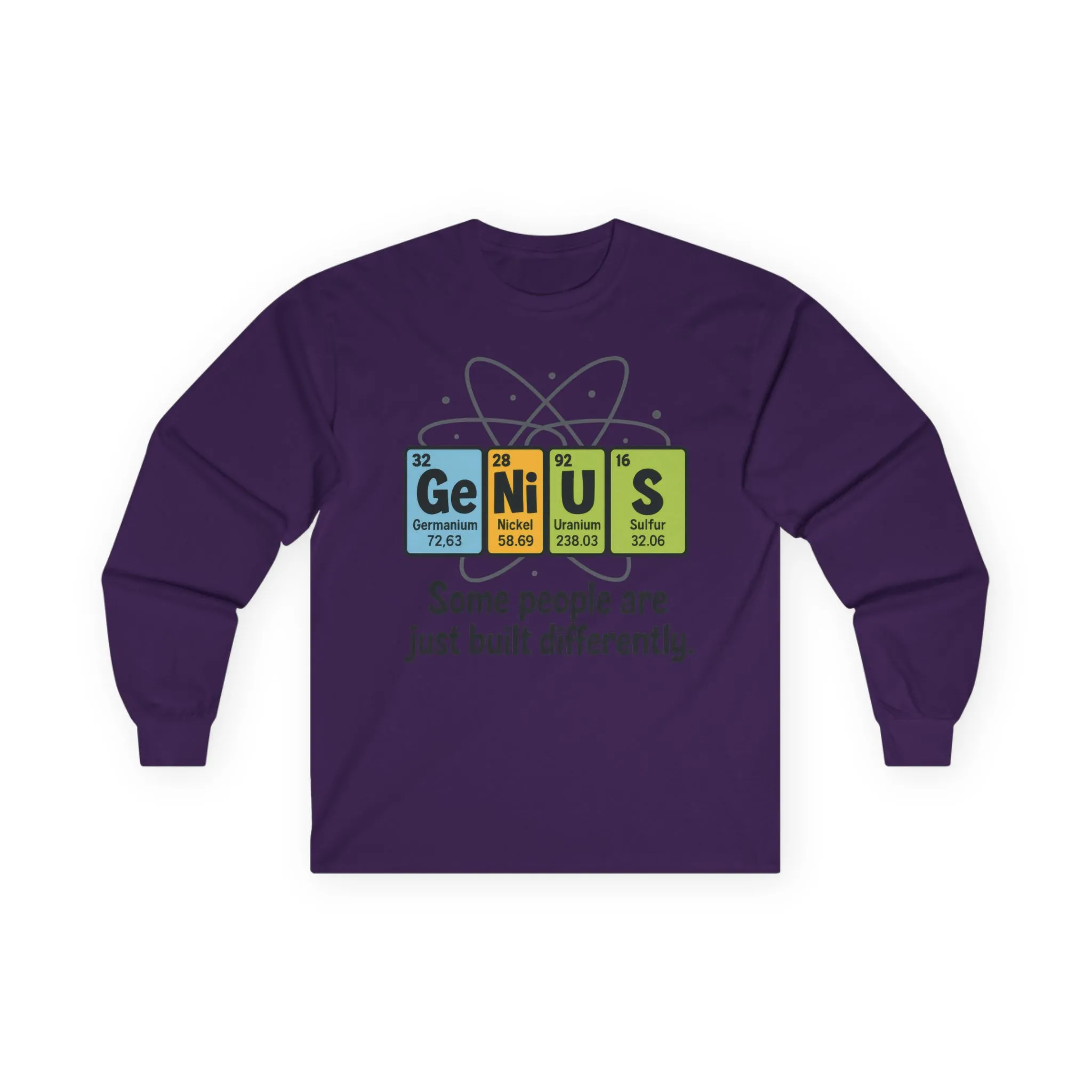 Funny Genius Long Sleeve Tee, Periodic Table Nerd Tee, Science Humor Tee, Unisex Gift, Science Shirt, Nerdy Fashion - Image 22