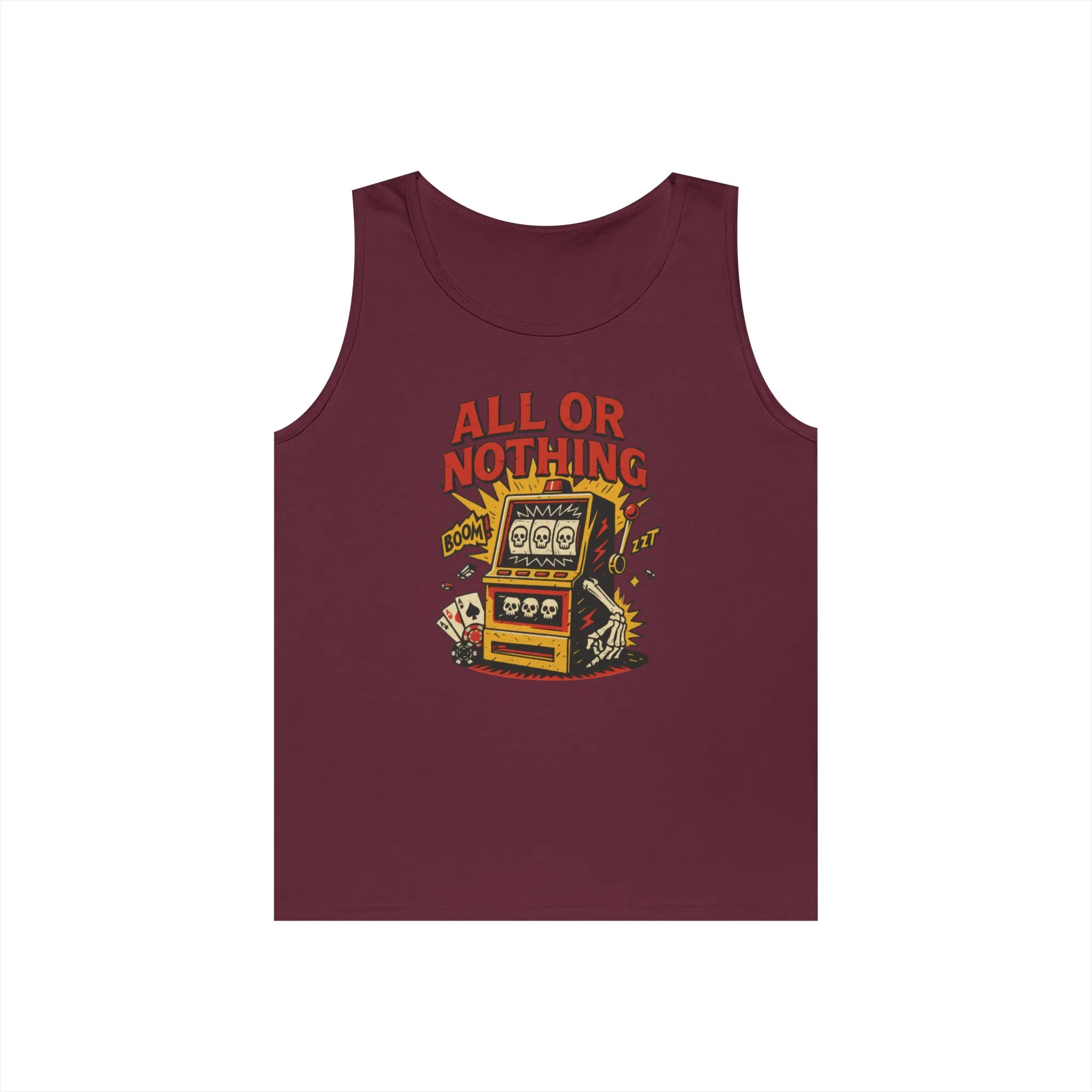 Retro Casino Vibes Tank Top, All or Nothing Design, Gift for Gamers, Poker Lover Gift, Gaming Apparel, Slot Machine Graphic - Image 8