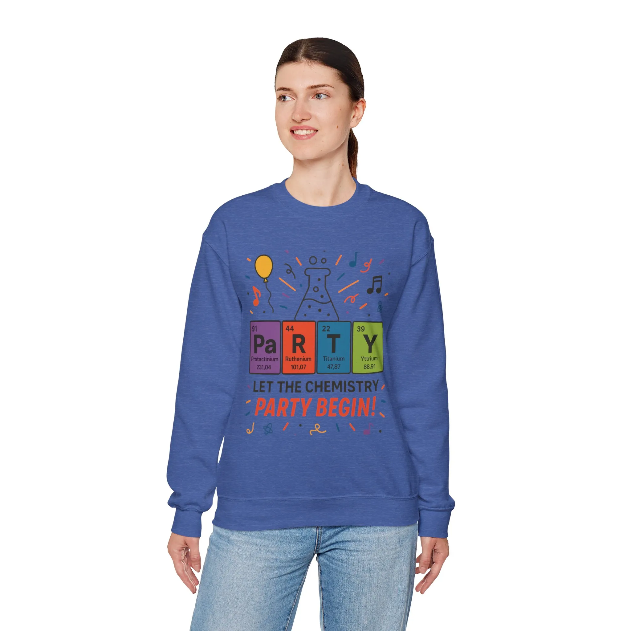 Party Chemistry Crewneck Sweatshirt, Chemistry Sweatshirt, Science Gift, Cute Crew Neck, Birthday Sweatshirt, Unisex Pullover - Image 50