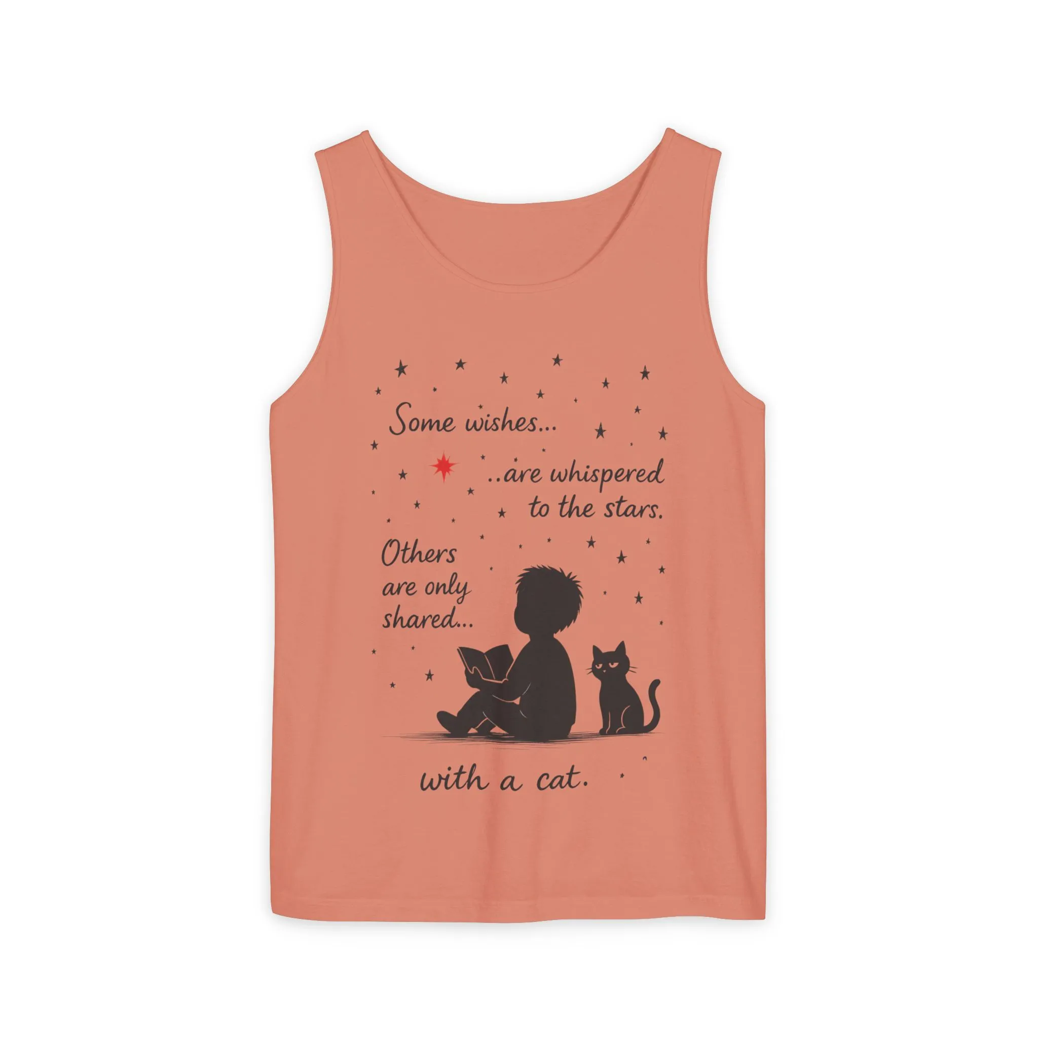 Whimsical Cat Lover's Tank Top, Inspirational Quote Top, Womens Garment-Dyed Summer Shirt, Gifts for Cat Moms, Casual Wear, Pet [...] - Image 34