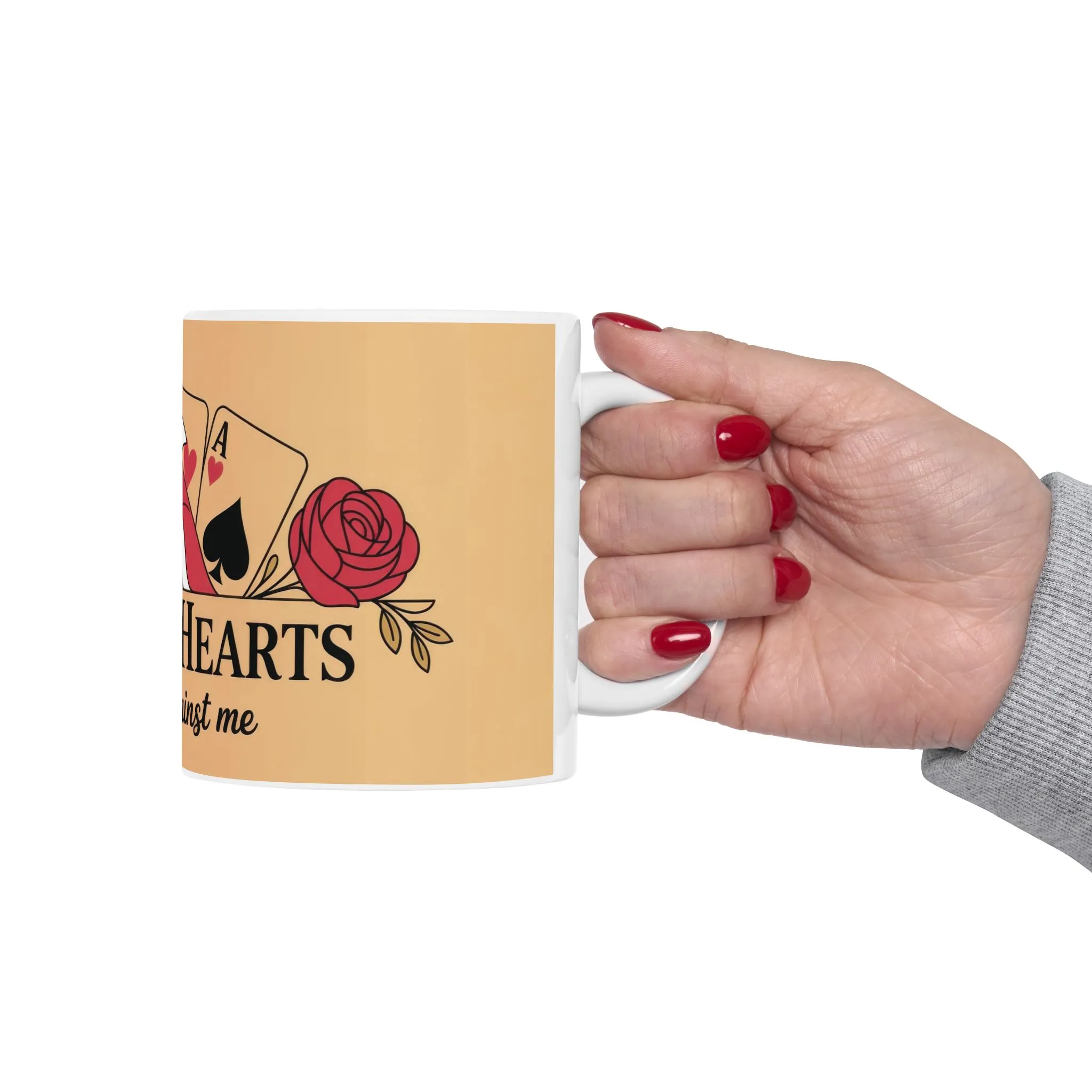 Queen of Hearts Mug, Dont Bet Against Me Quote, Gift for Gamblers, Fantasy Lover, Queen of Hearts Decor - Image 7