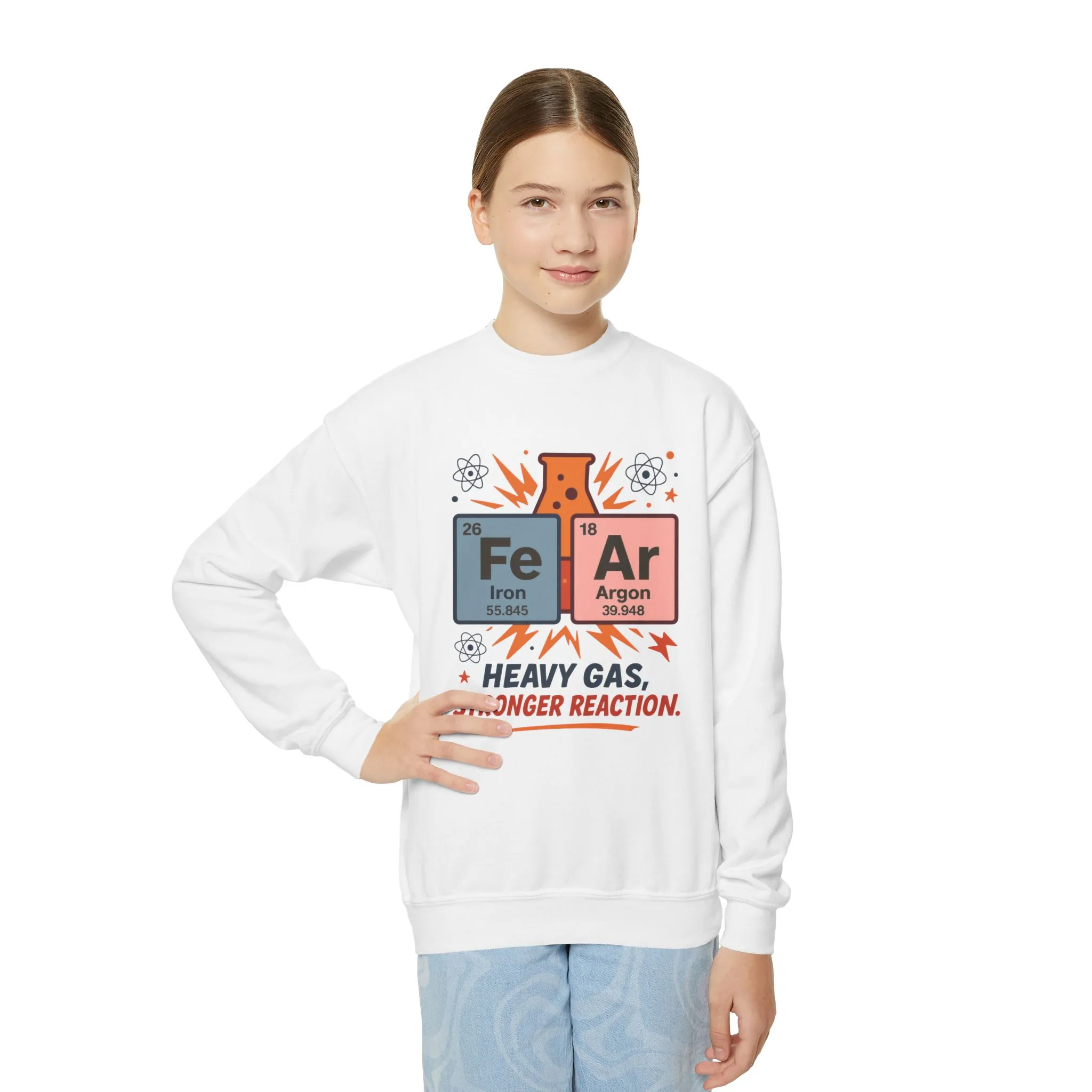 Youth Science Sweatshirt for Kids, Funny Chemistry Gift, Heavy Gas Reaction Crewneck, Science Class Apparel, Educational Sweater - Image 6
