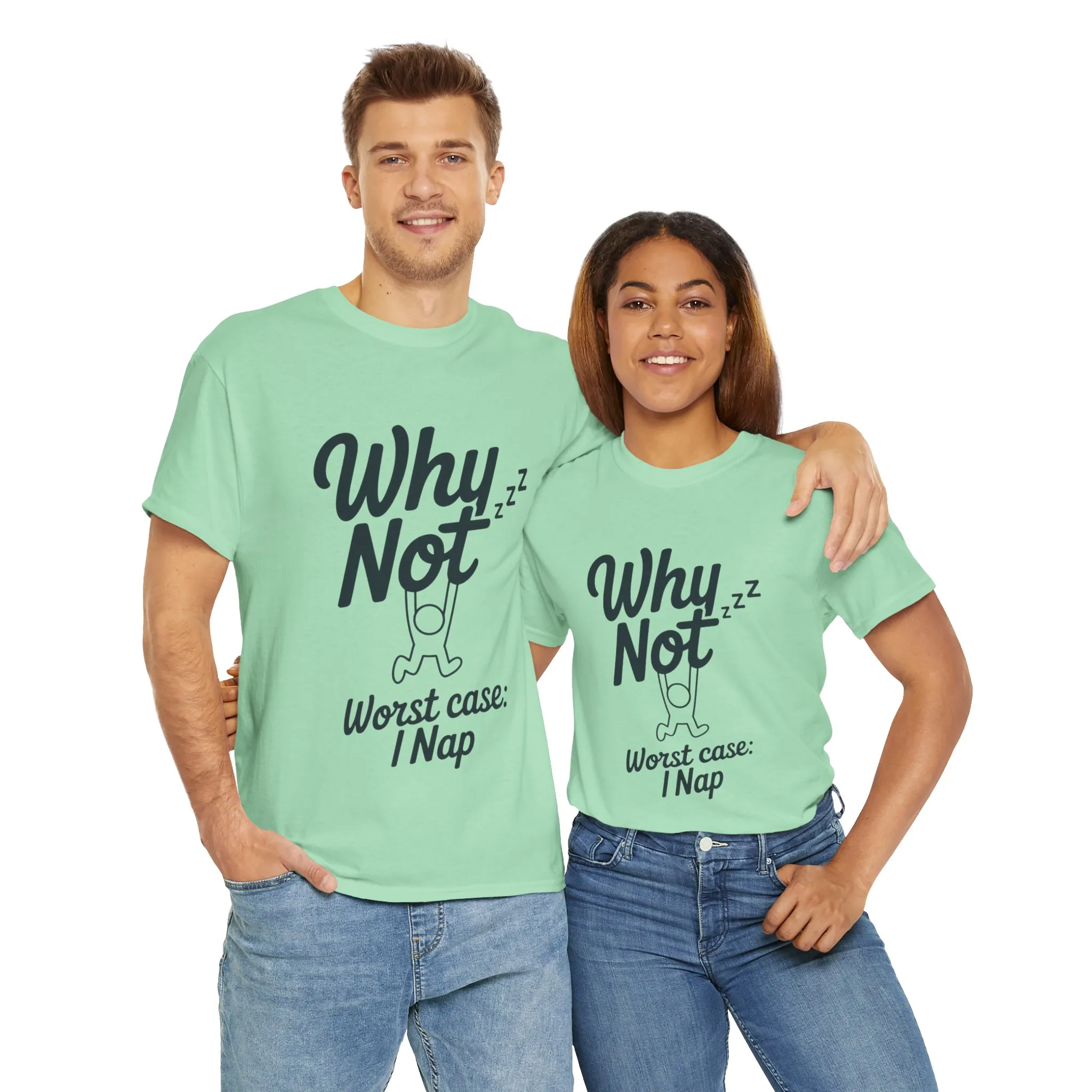 Why Not Quote T-Shirt, Bold Motivational Unisex Heavy Cotton Tee, Casual Statement Shirt, Minimalist Typography Gift Idea,Motivational Quote - Image 12