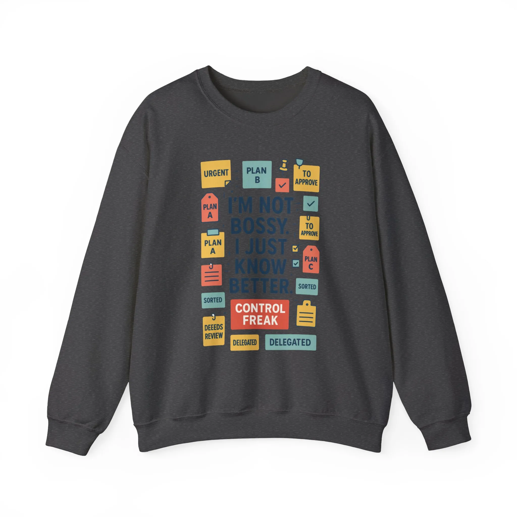 Funny Mens Control Freak Sweatshirt, Sarcastic Crewneck Gift for Him, Perfect Gift for Bossy Friends - Image 19