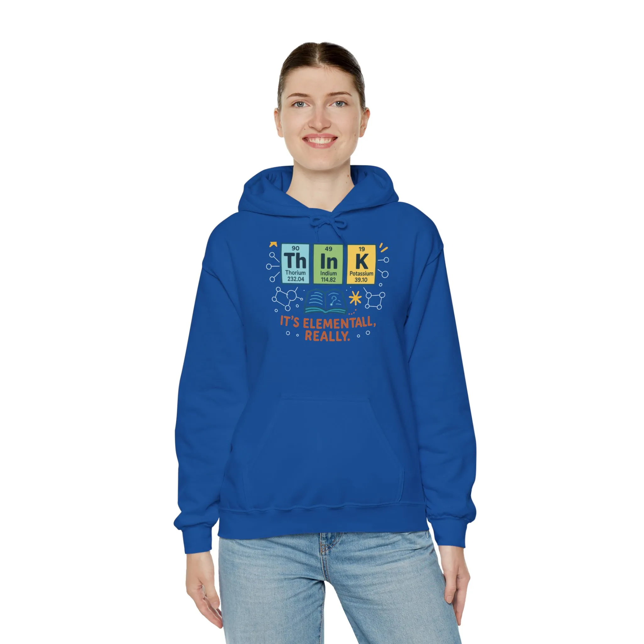 Think Hoodie for Women, Funny Chemistry Hoodie, Element of Humor Science Sweatshirt, Nerdy Gift for Her, Gift for Students, Science Lovers - Image 20
