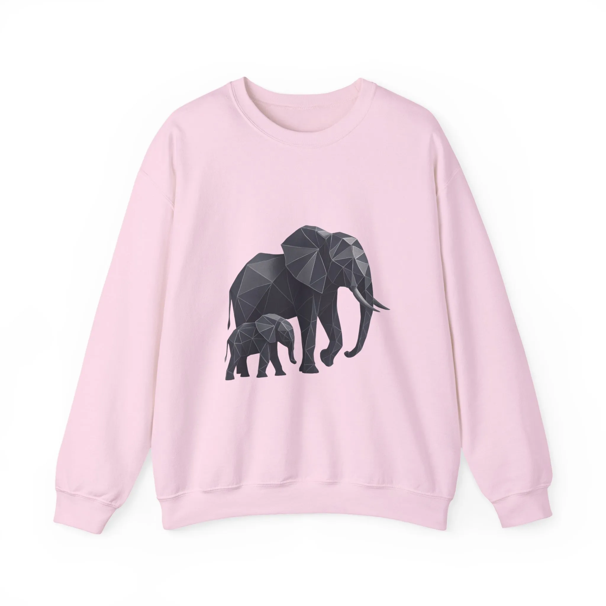 Geometric Elephant Sweatshirt, Cozy Unisex Crewneck, Animal Lover Gift, Nature Inspired Apparel, Eco-Friendly Fashion, Gift for Her - Image 31