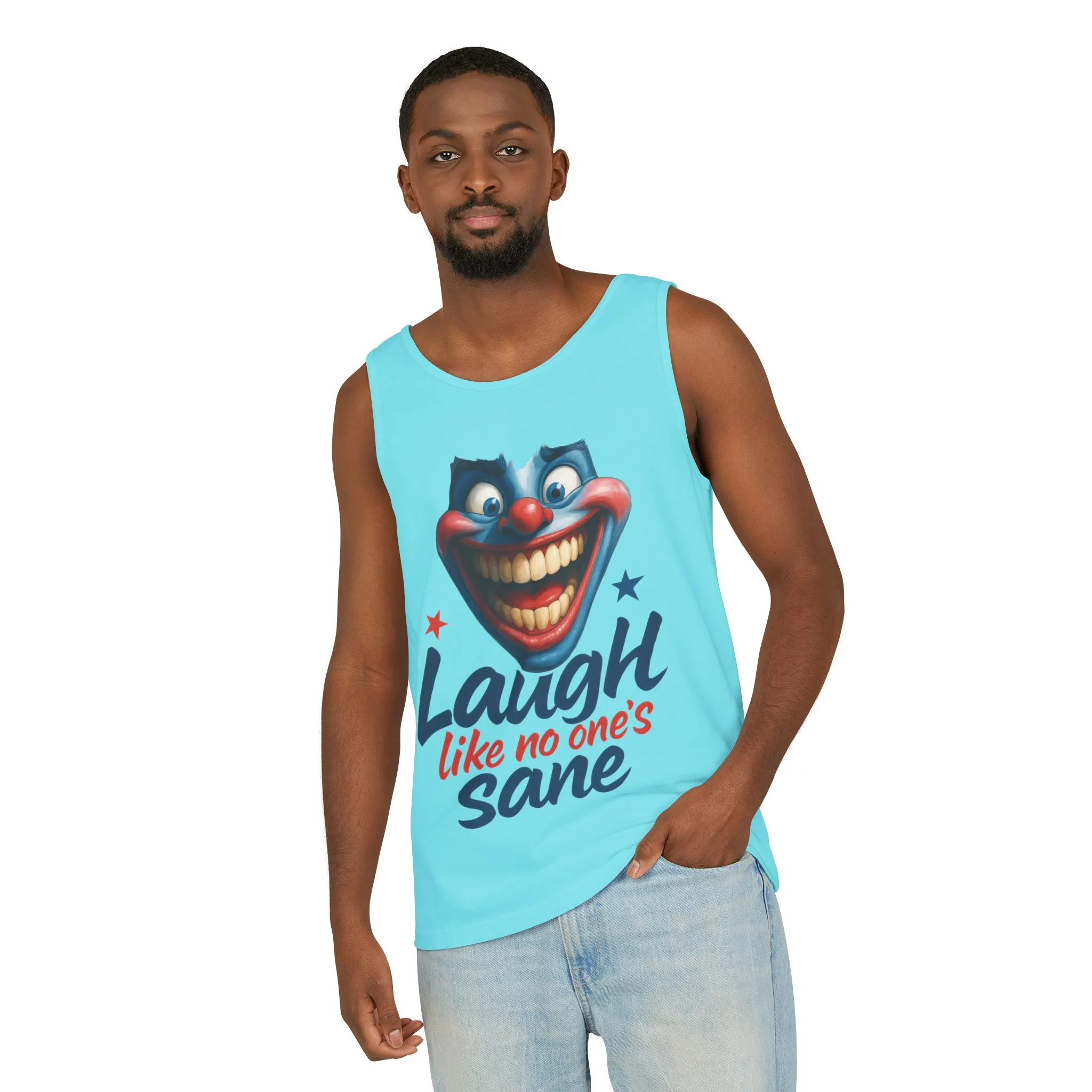Laugh Out Loud Unisex Tank Top, Funny Graphic Top, Humor Shirt, Summer Apparel, Gift for Clowns, Party Wear - Image 14