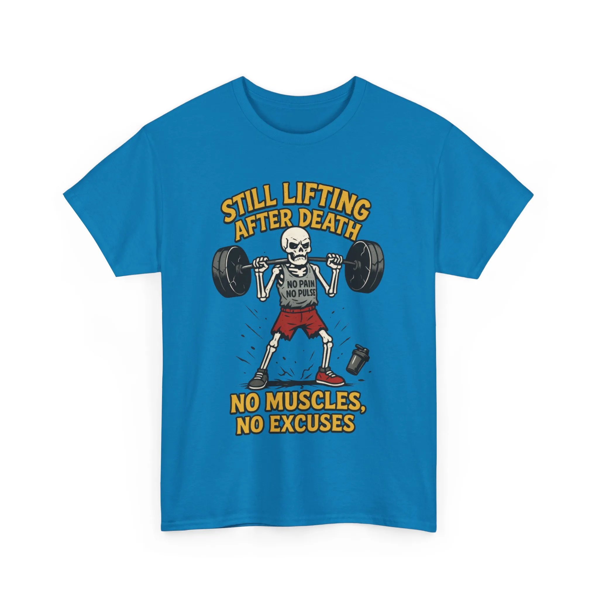 Funny Skeleton Gym T-Shirt, Still Lifting After Death, Funny Workout Shirt for Men, Fitness Gift, Halloween Apparel, Unisex Cotton Tee - Image 25