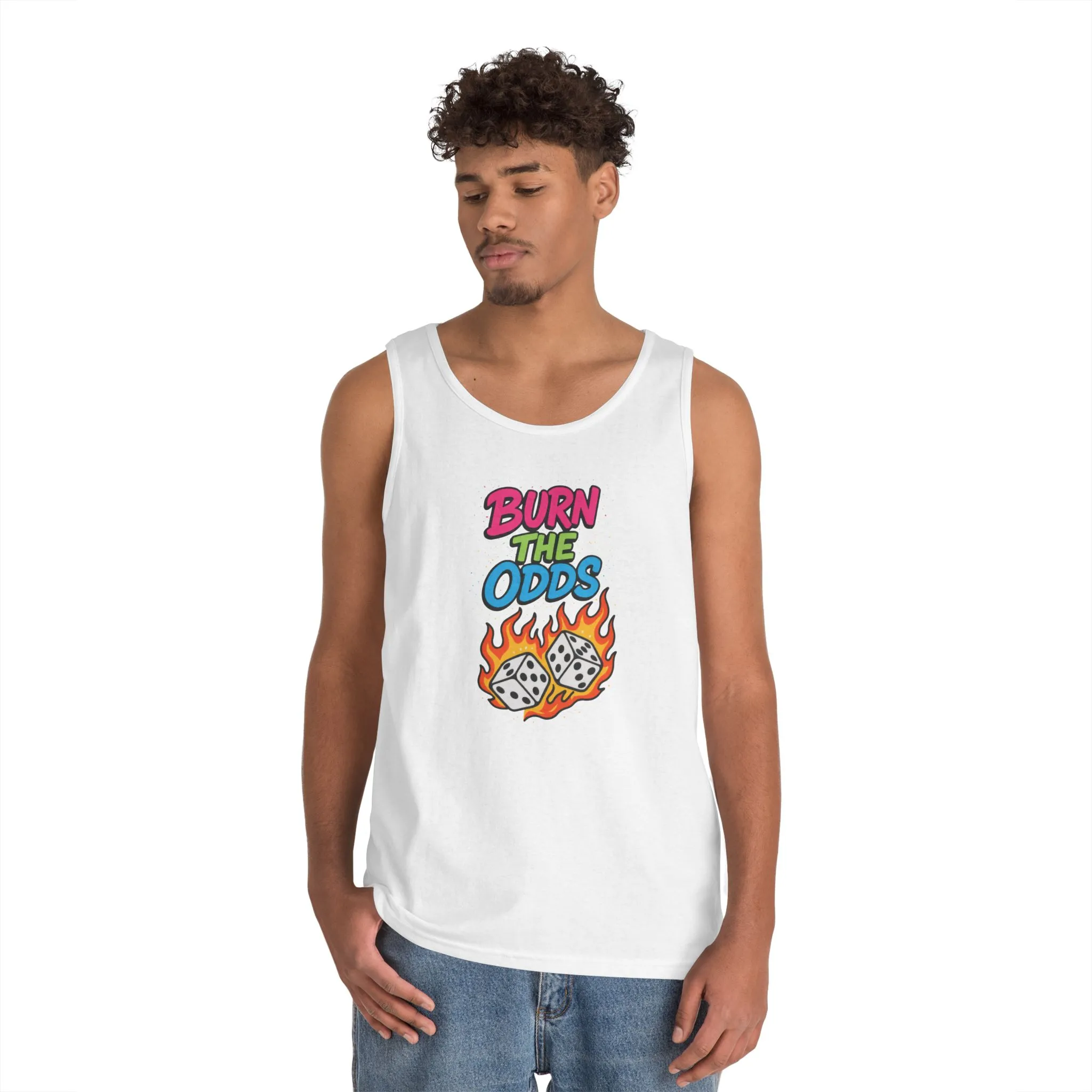 Burn the Odds Tank Top, Casual Summer Wear, Gaming Gift, Dice Design Tee, Gift for Gamers, Funny Tank, Perfect for Parties - Image 24