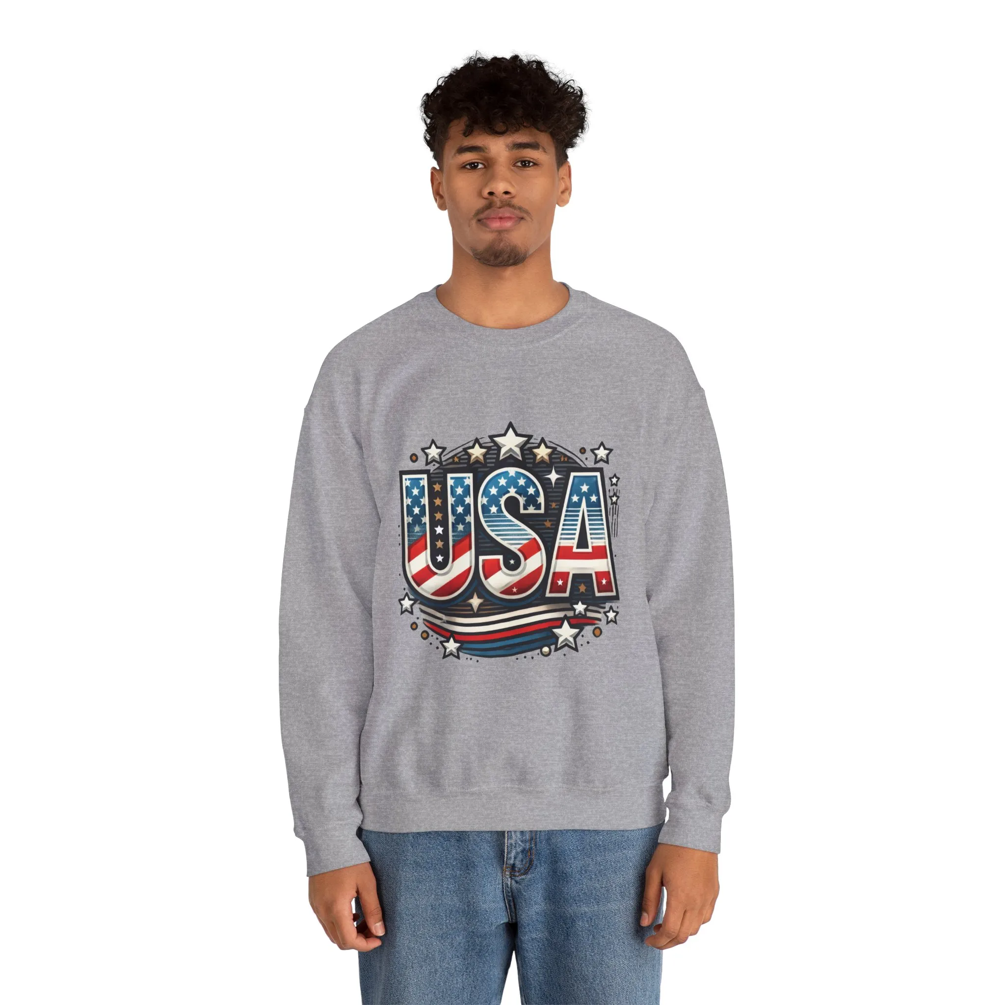 USA Pride Crewneck Sweatshirt, Comfortable Unisex Top, Great for Fourth of July, Independence Day, Everyday Wear, Cozy Gift - Image 10