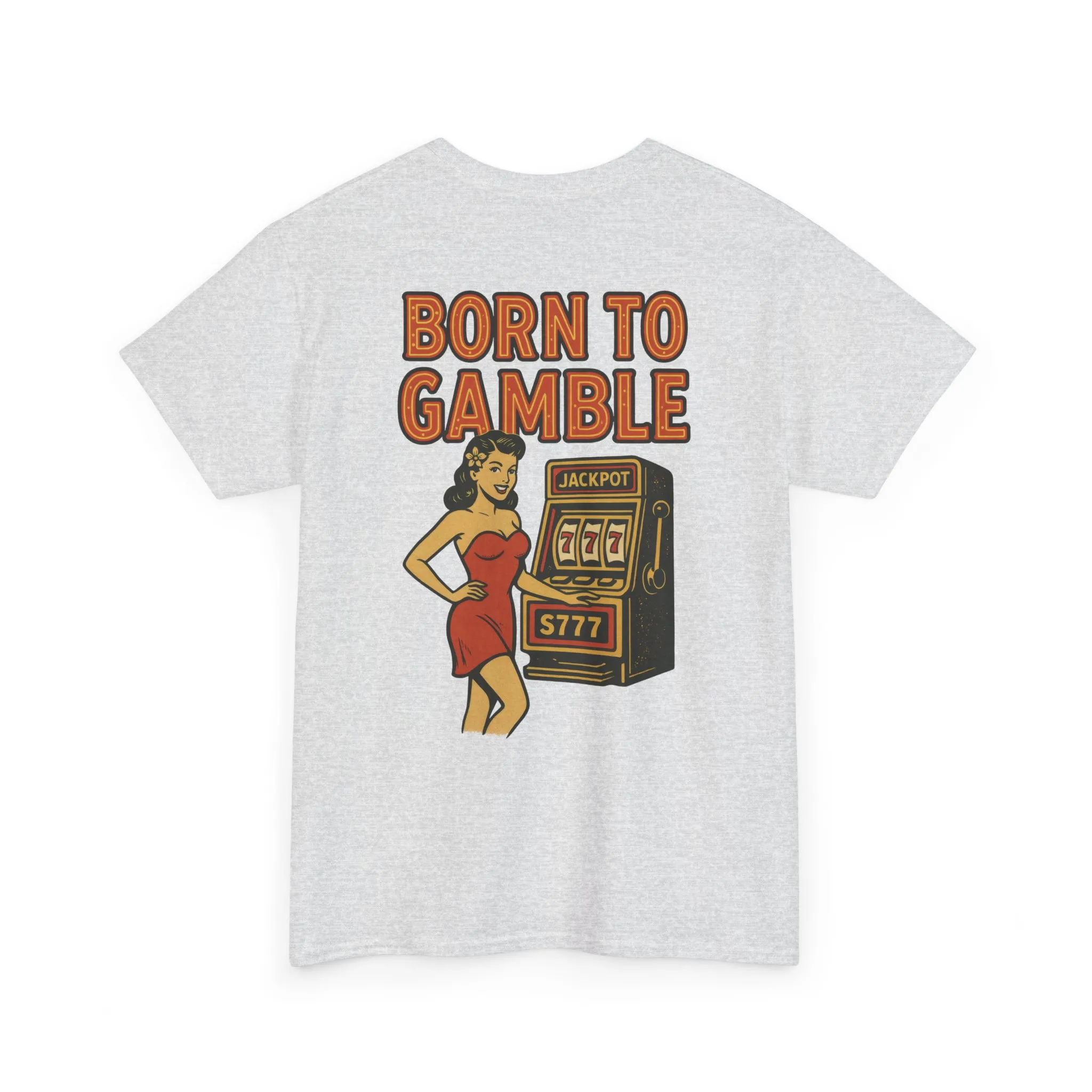 Lucky Hand Unisex Heavy Cotton Tee, Casino T-Shirt, Gambler Gift, Gambling Humor Tee, Playful Gaming Apparel, Lucky Shirt, Slot Machine Tee - Image 6