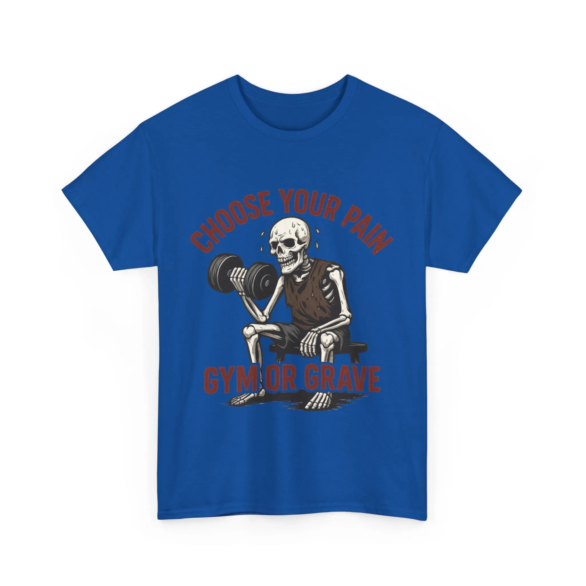 Choose Your Pain Gym Shirt, Gym or Grave Mens Tee, Funny Skeleton Workout Tee, Dark Gym Humor Gift, Halloween Gym Shirt, Motivational Tees - Image 28