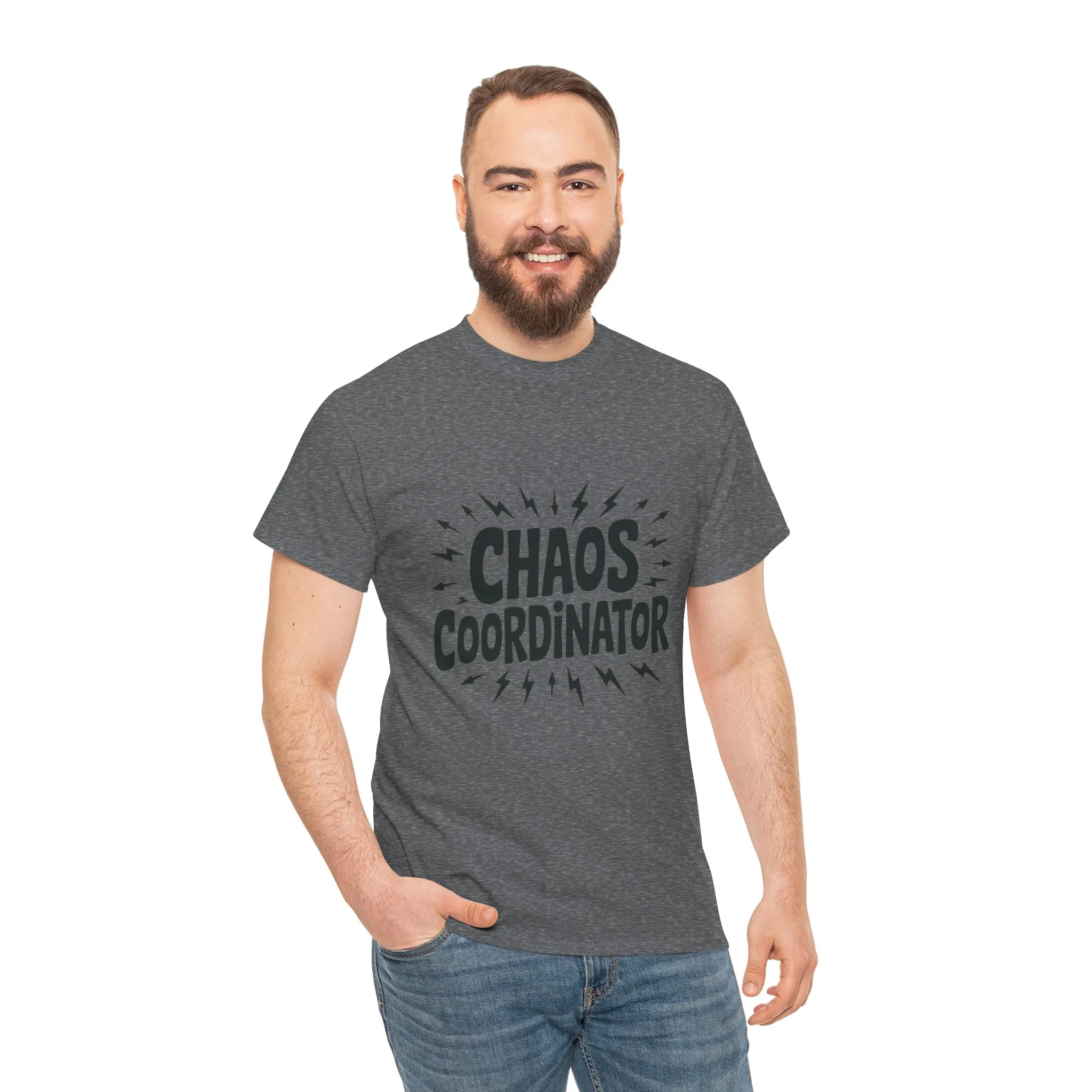 Chaos Coordinator Heavy Cotton Men's Tee, Fun T-Shirt, Gift for Organizers, Humor Tee, Men's Casual Wear - Image 20