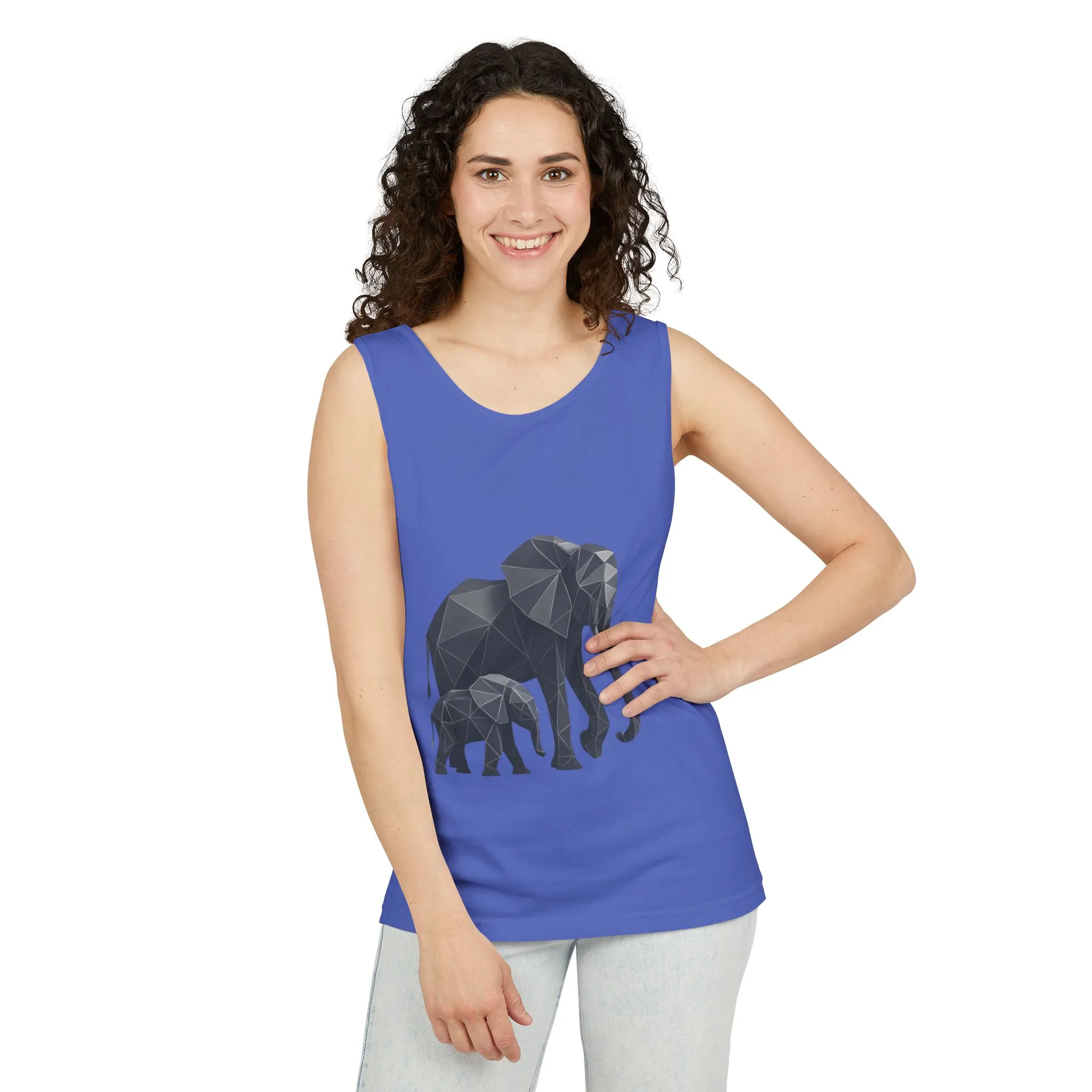 Elephant Family Unisex Tank Top, Animal Lover Gift, Casual Wear, Summer Essentials, Eco-Friendly Apparel, Wildlife Shirt - Image 26