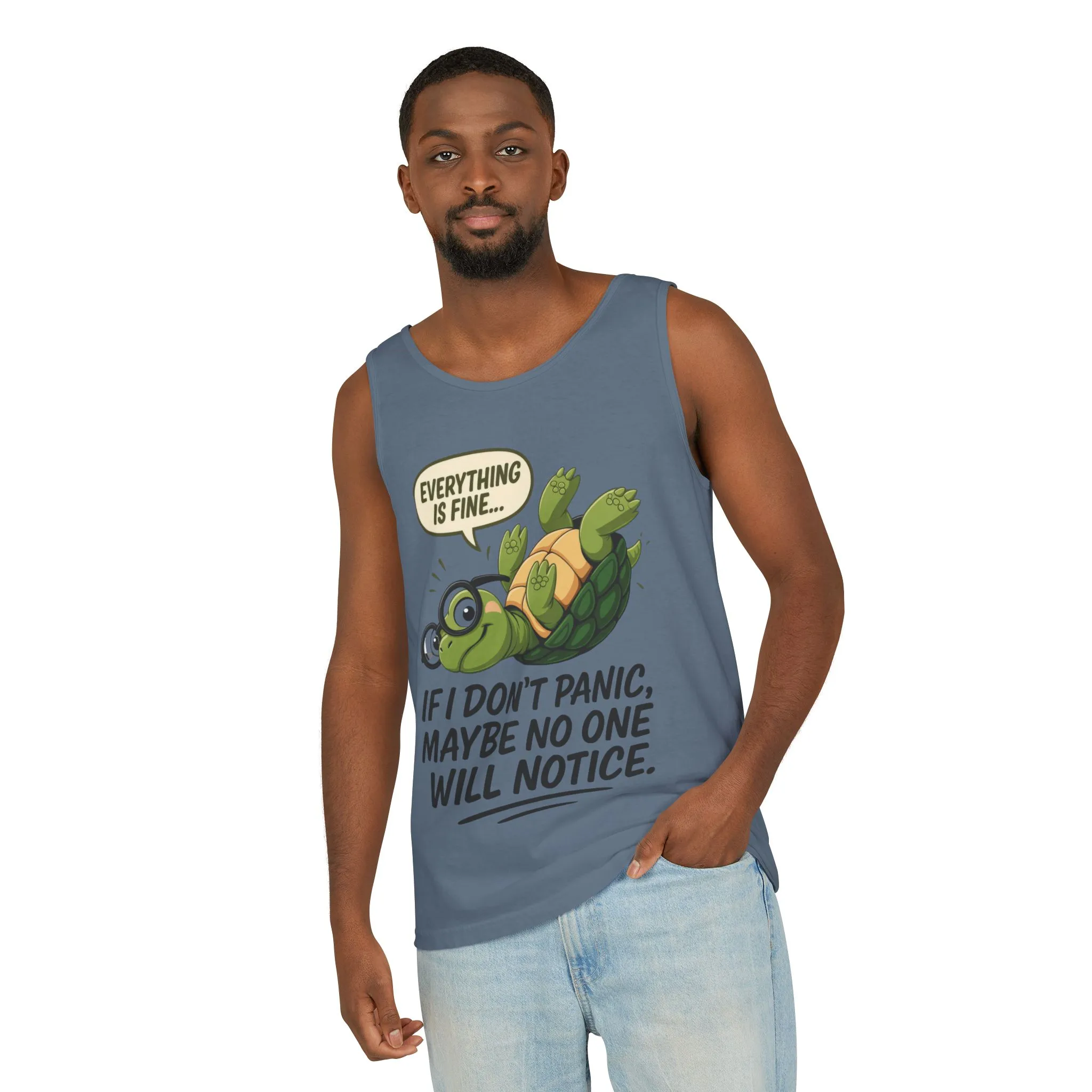 Mens Funny Turtle Graphic Tank Top, Summer Apparel, Gift for Animal Lovers, Beach Day Essentials, Mens Casual Wear, Relaxed Vibes - Image 14