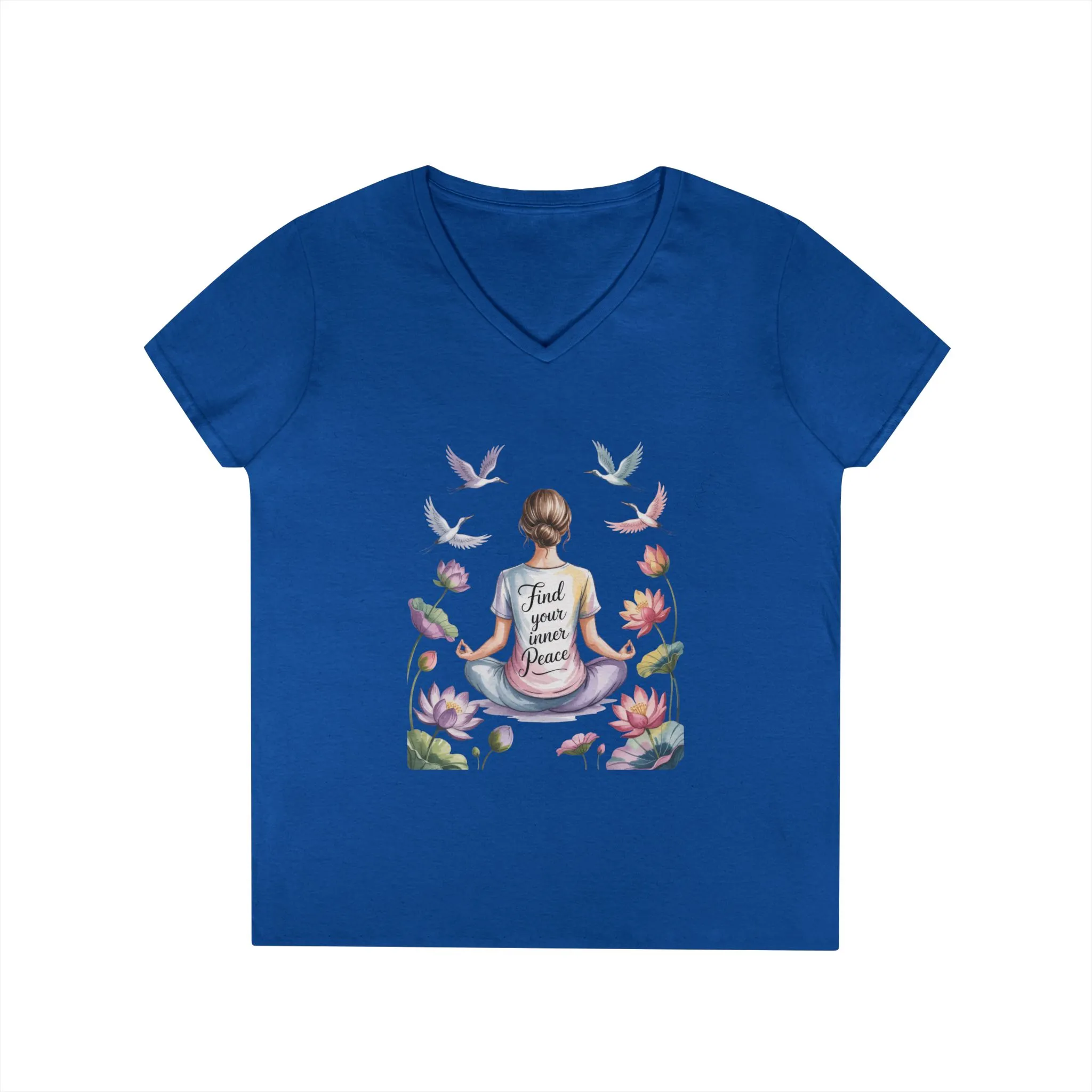 Mindful V-Neck T-Shirt, Inspirational Tee, Yoga Shirt, Self-Care Apparel, Gift for Her, Casual Wear, Find Your Inner Peace - Image 13