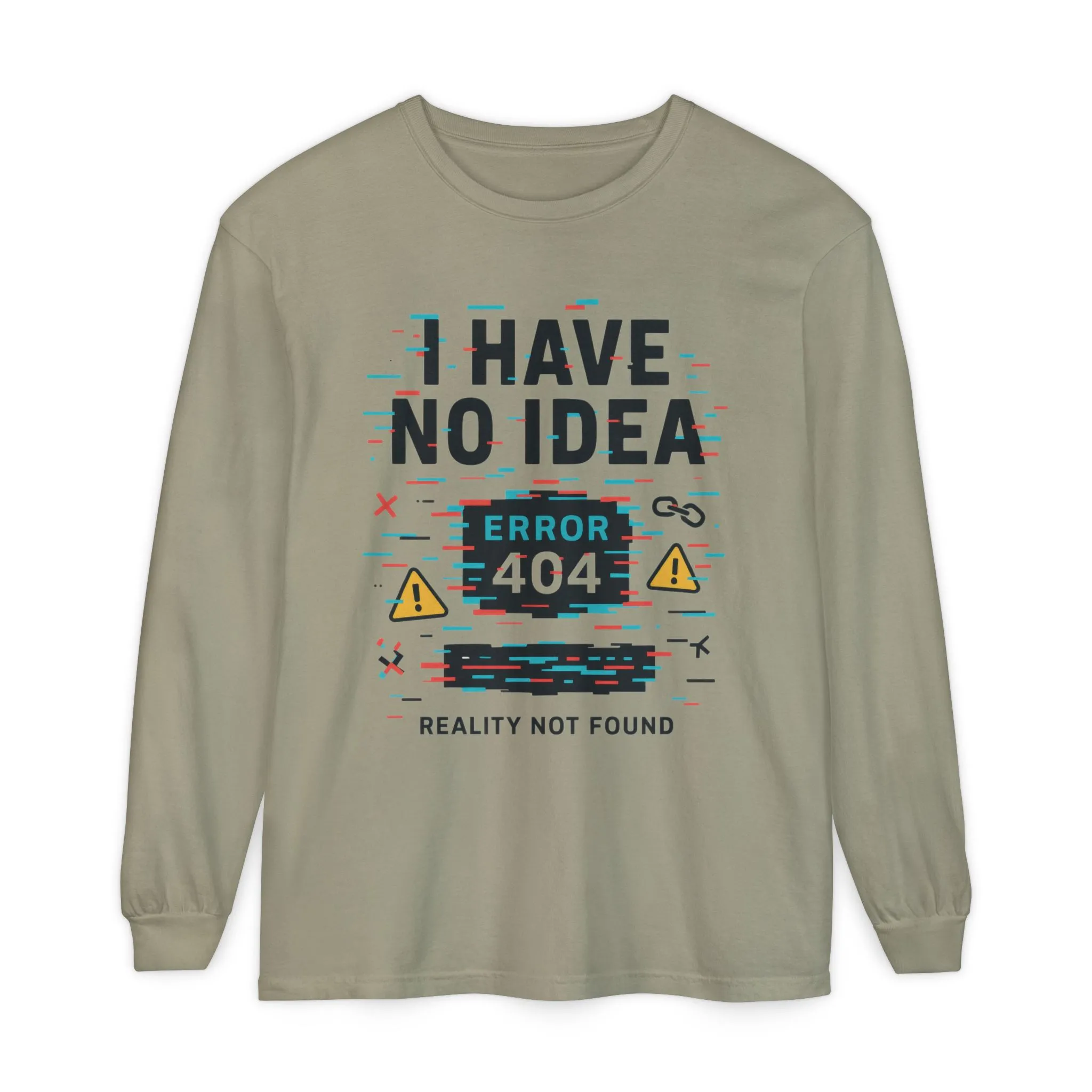 Unisex Long Sleeve T-Shirt, Funny Error 404 Graphic Tee, Internet Humor, Geeky Apparel, Quirky Humor Shirt, Gift for Tech Lovers - Image 7
