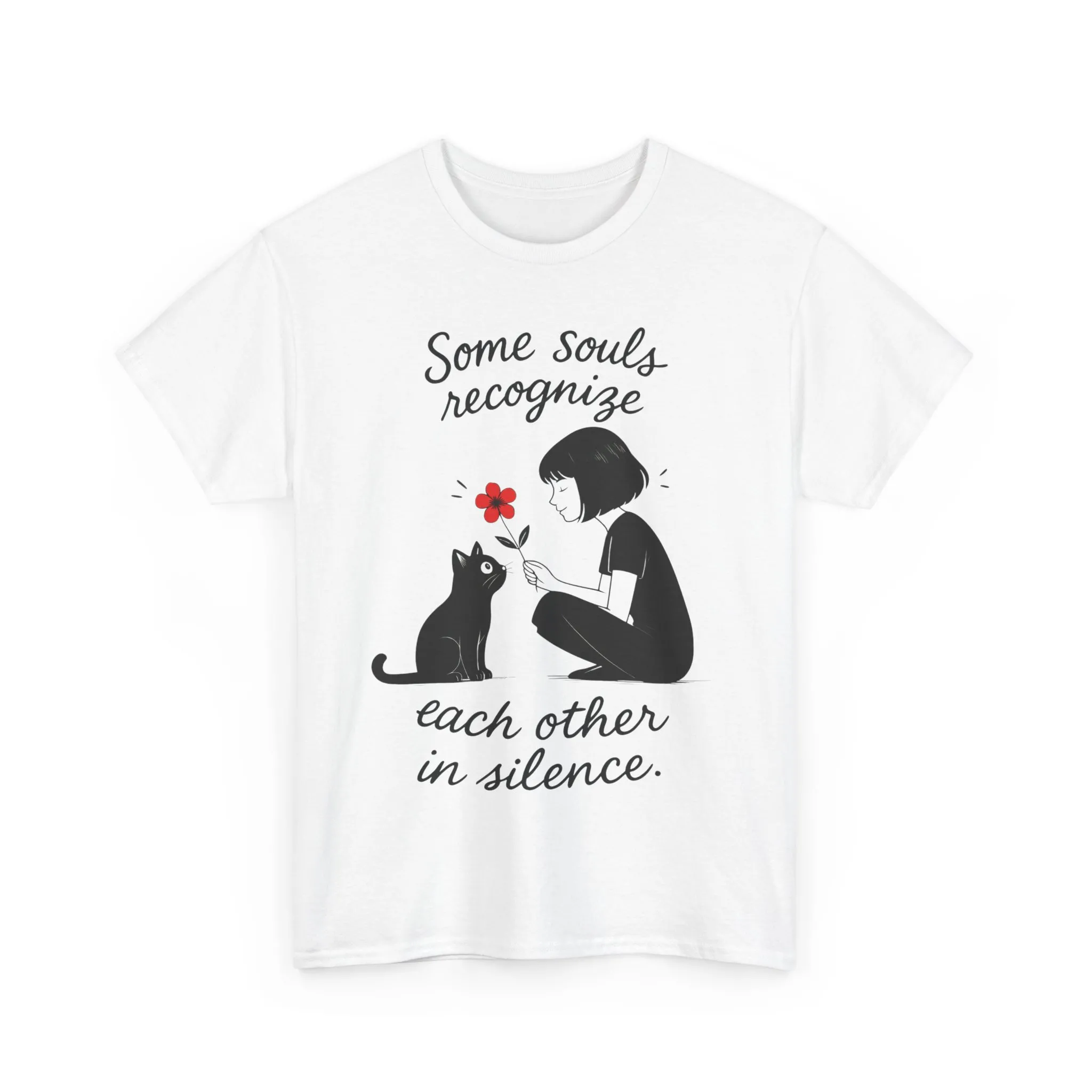 Cat Lover's Heavy Cotton Tee, Cute Cat Shirt, Pet Owner Gift, Animal Lover Apparel, Birthday Gift for Her, Women's Cotton T-Shirt, Cat Lover - Image 4