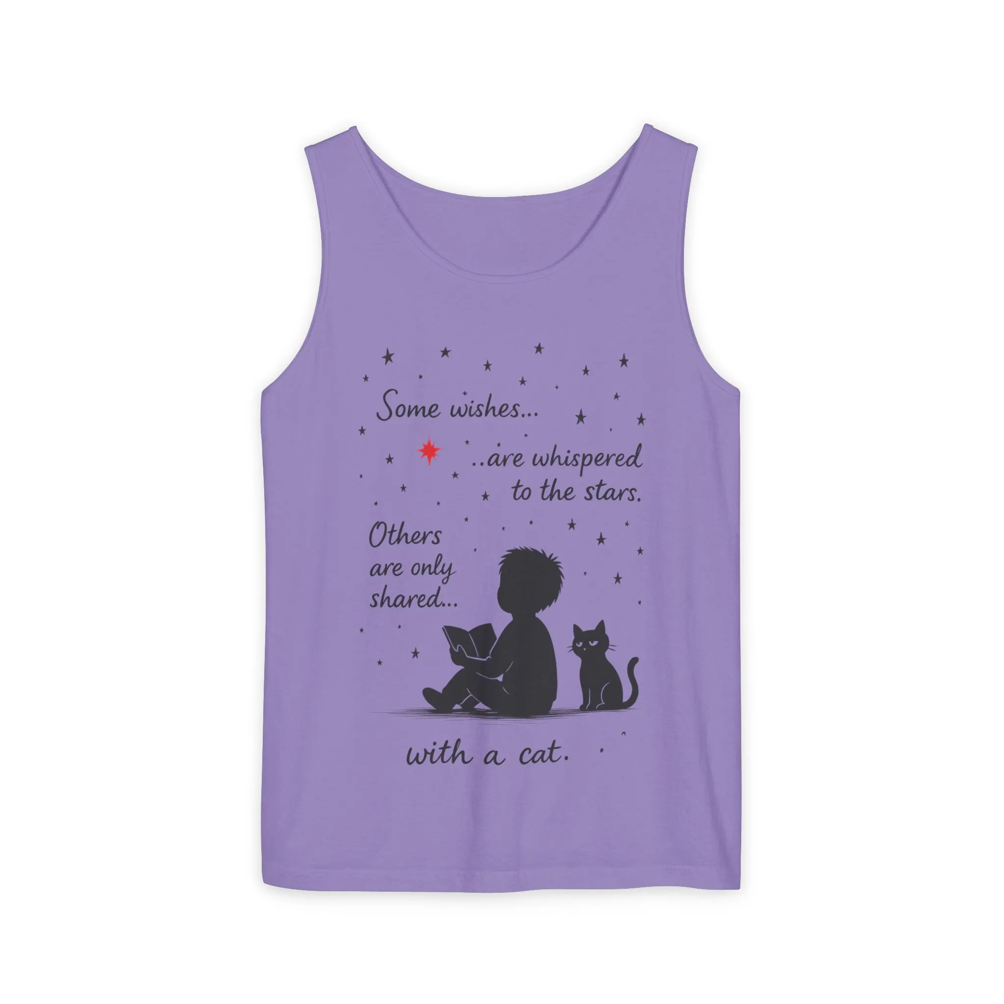Whimsical Cat Lover's Tank Top, Inspirational Quote Top, Womens Garment-Dyed Summer Shirt, Gifts for Cat Moms, Casual Wear, Pet [...] - Image 25