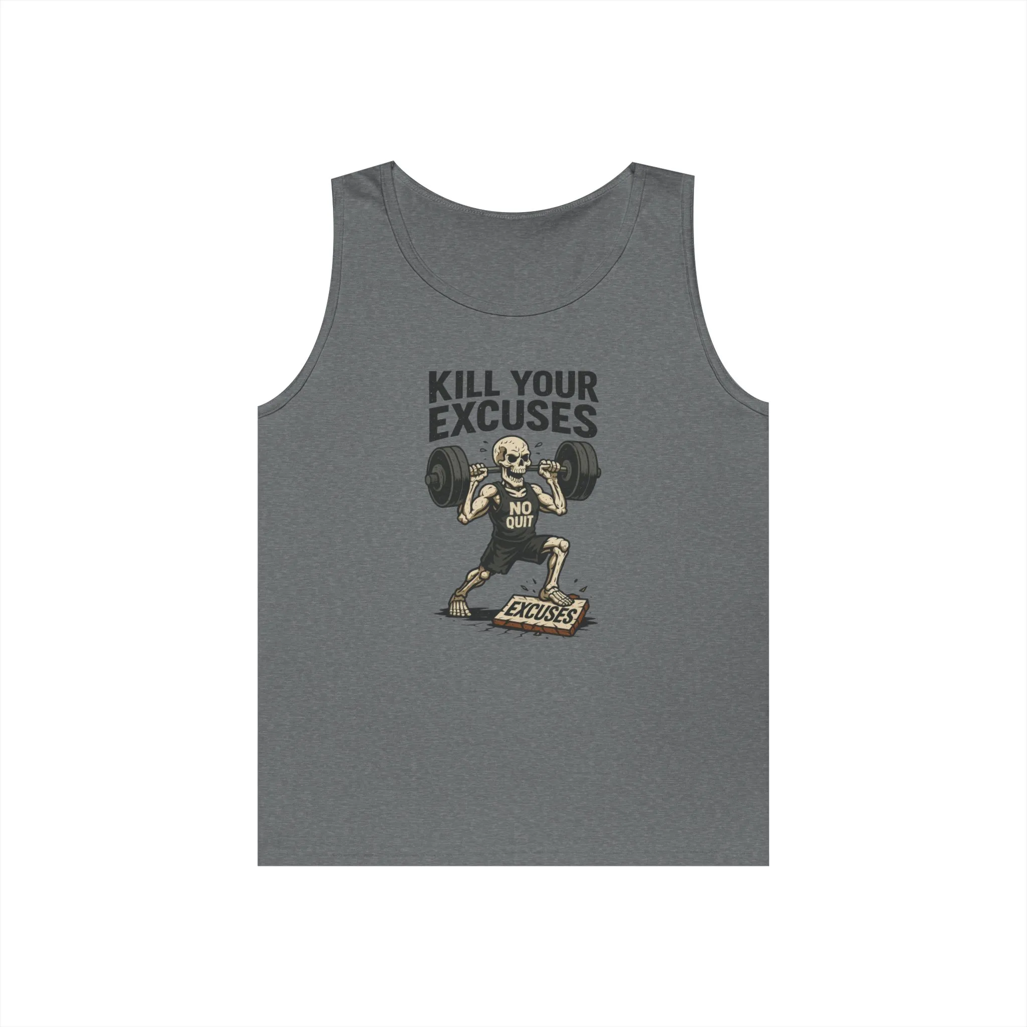 Mens Gym Tank Top, Funny Skeleton Workout Tank, No Quit Fitness Shirt, Motivational Exercise Tee for Gym Lovers, Fitness Gifts - Image 10