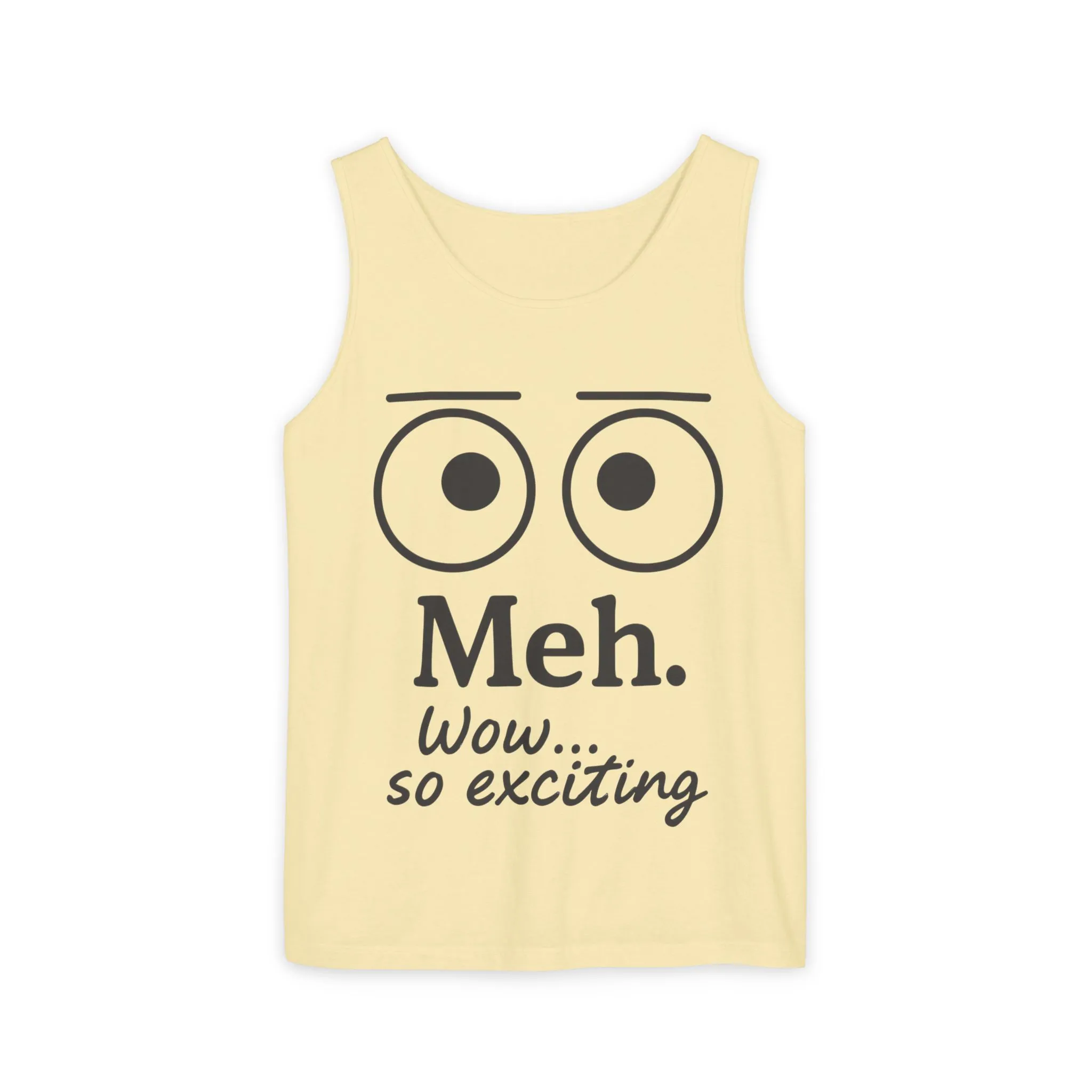 Womens Funny Graphic Tank Top with 'Meh. Wow... so exciting' Quote, Casual Wear, Summer Apparel, Gift for Friends, Humor Tank - Image 34