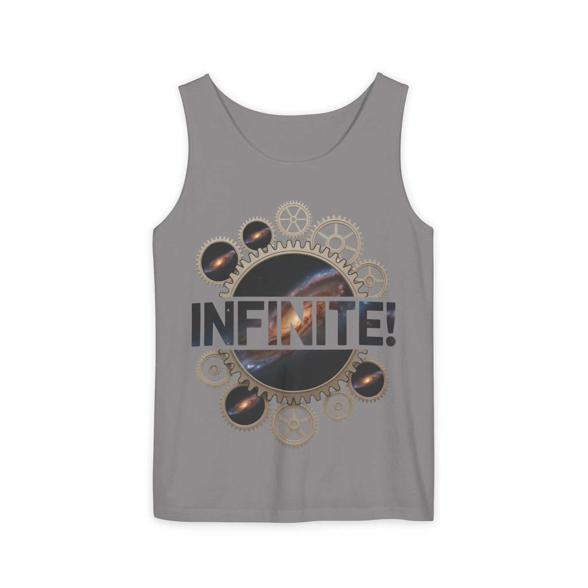 Men's INFINITE! Steampunk Space Gears T-Shirt, Cosmic Mechanical Design Tee for Sci-Fi & Engineering Lovers, Workout Shirt - Image 31