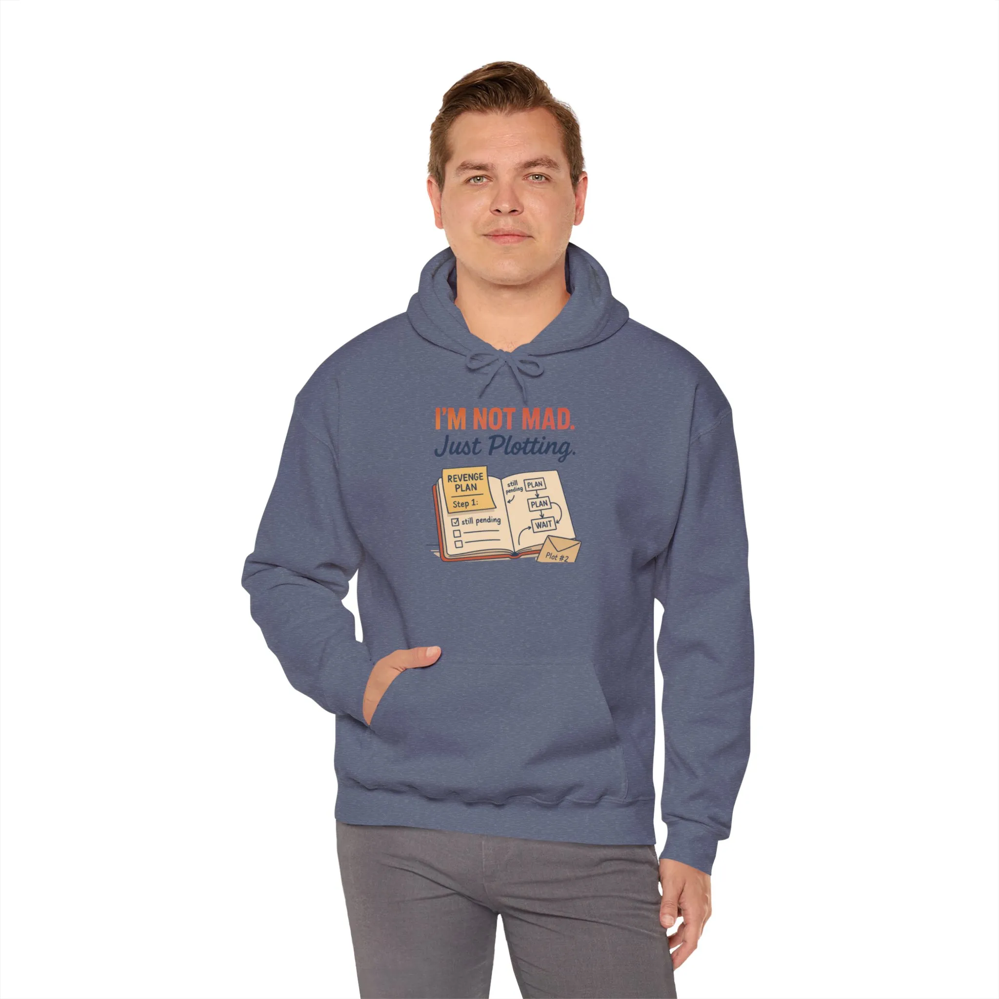Funny Revenge Hoodie for Men, I'm Not Mad Just Plotting, Passive Aggressive Humor Sweatshirt, Funny Planning Hoodie - Image 27