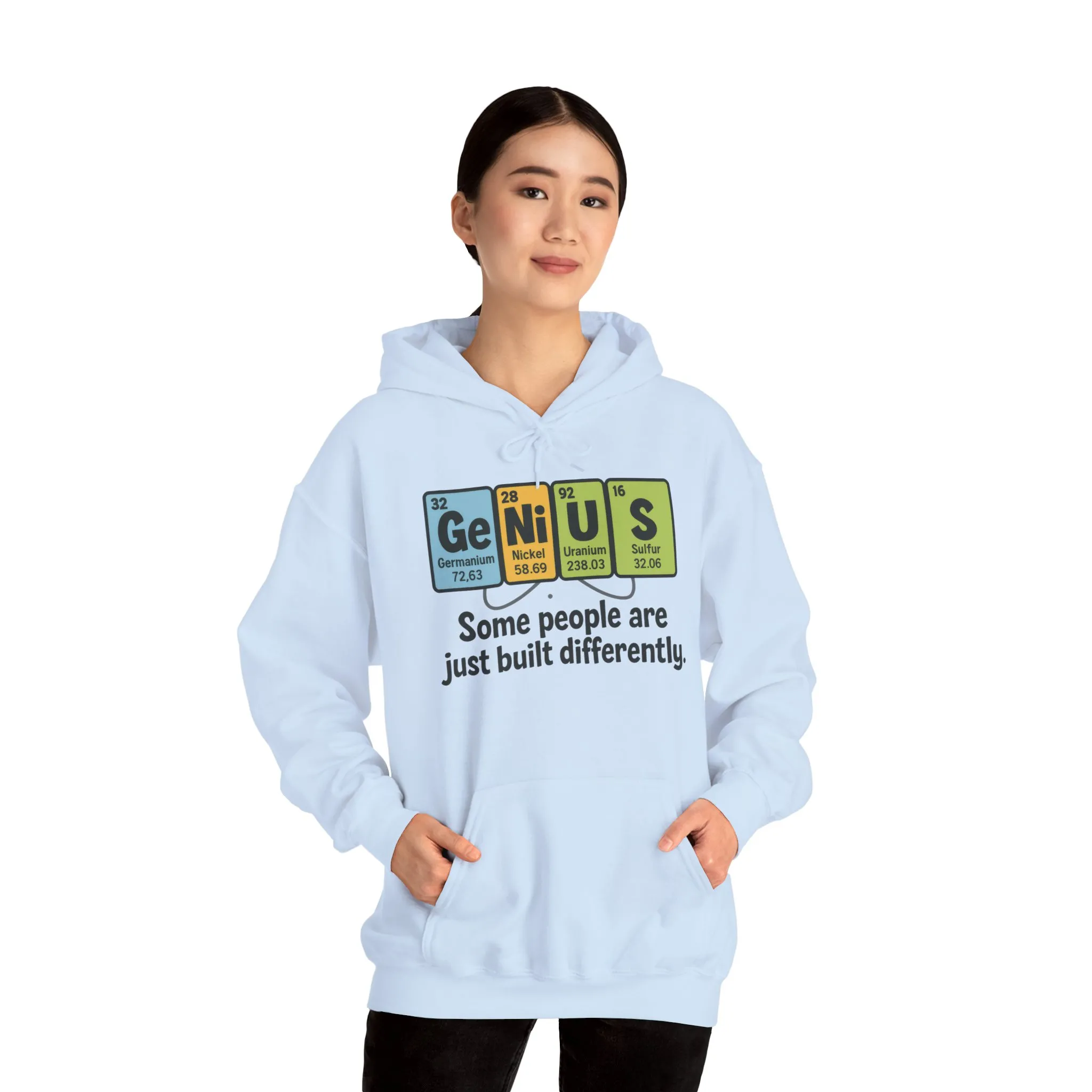 Funny Womens Genius Hoodie, Periodic Table Science Pullover, Nerdy Chemistry Sweatshirt for Her, Science Lover Apparel, Funny Chemistry Gift - Image 32