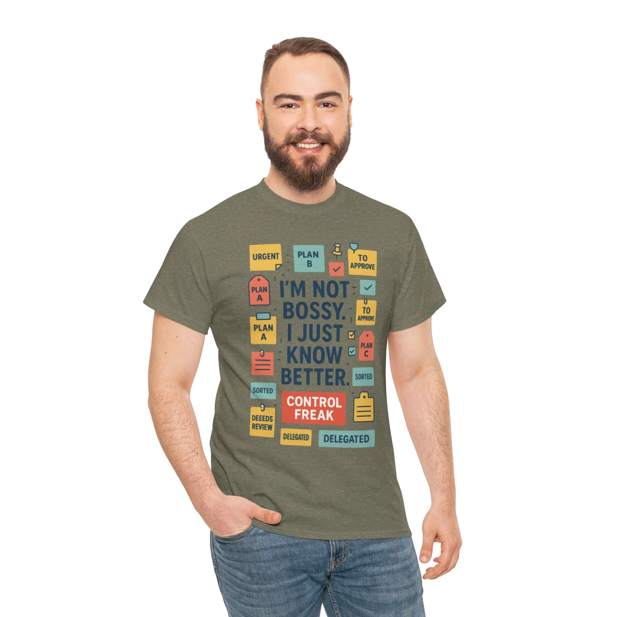 Funny Men's Control Freak T-Shirt, Perfect for Bossy Friends, Gift for Leaders, Fun Office Humor, Sarcastic Productivity Tee for Him - Image 17