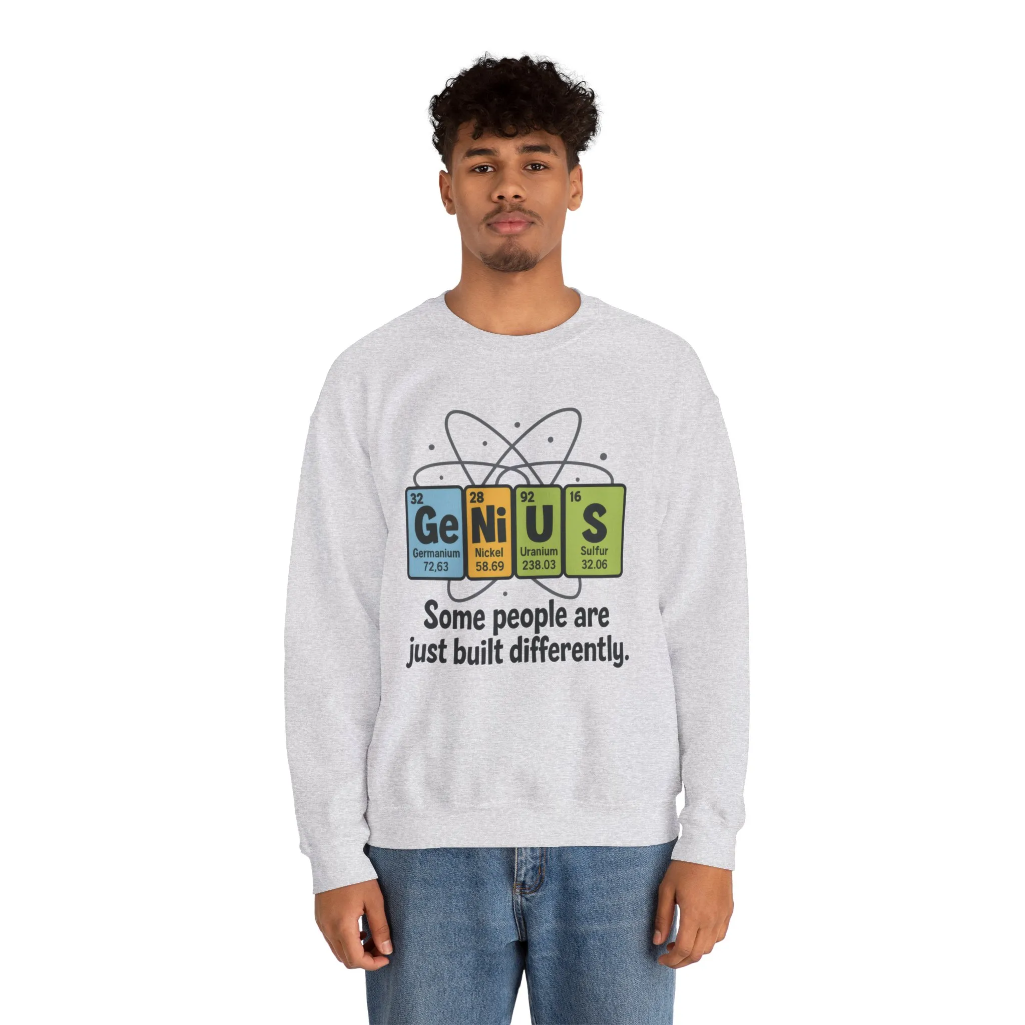 Funny Mens Genius Sweatshirt, Periodic Table Nerd Pullover, Smart Science Gift for Him, Genius Sweatshirt, Science Lovers Gift - Image 3