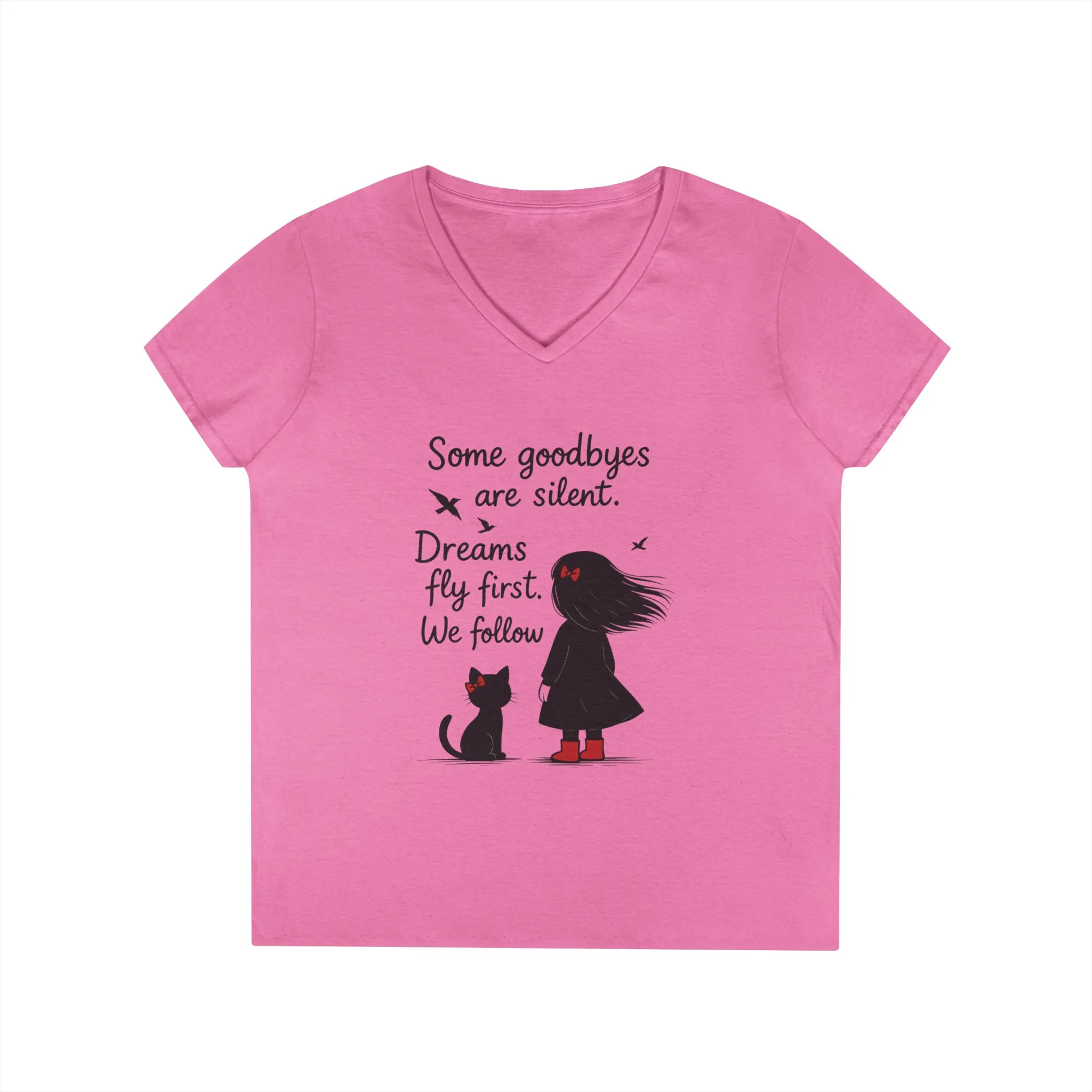 Inspirational V-Neck T-Shirt for Dreamers, Motivational Tee for Women, Gift for Friends, Stylish Graphic Top, Casual Everyday Wear - Image 16
