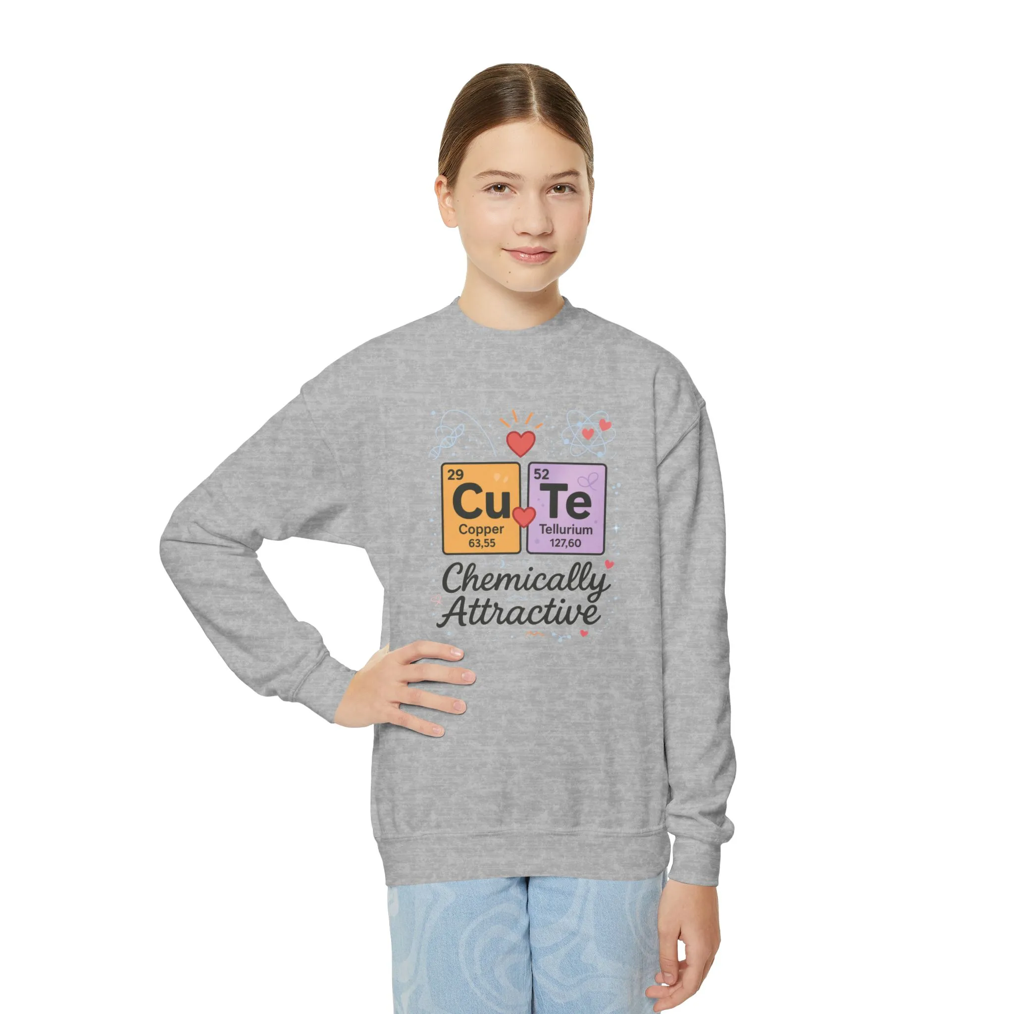 CuTe Teen Crewneck Sweatshirt, Science Sweatshirt for Girls, Chemically STEM Sweatshirt, Nerdy Gift for Teens, Funny Gift for Science Lovers - Image 7