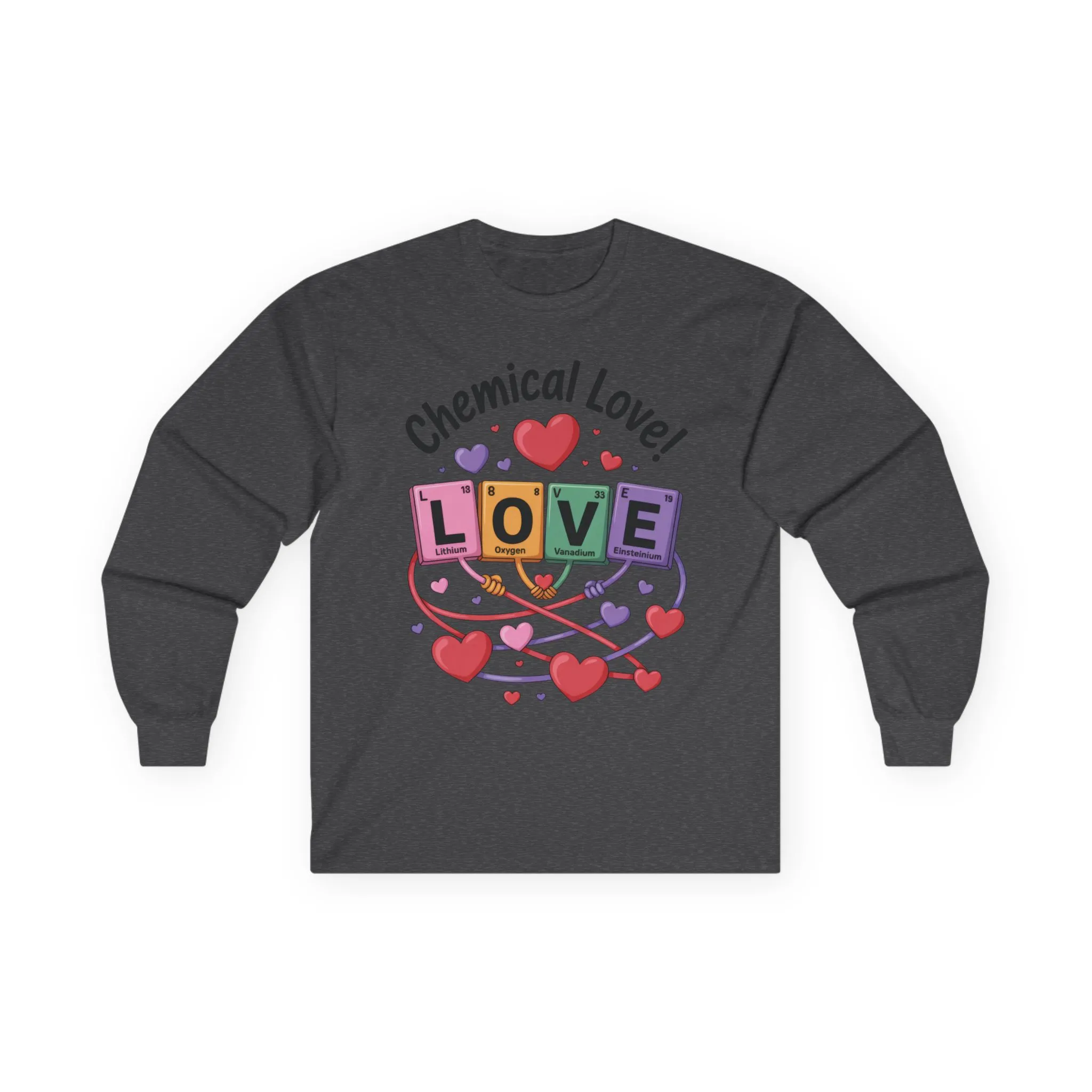 Chemical Love Womens Long Sleeve Tee, Valentines Day Gift, Cute Chemistry Shirt, Science Lover Apparel, Relationship Humor - Image 10