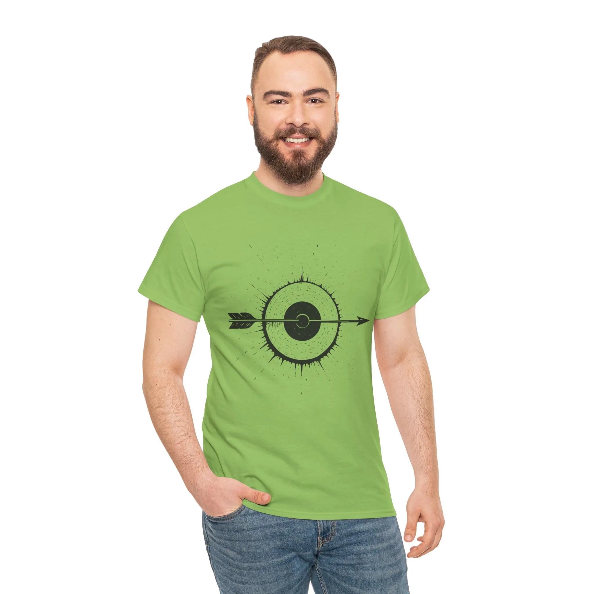 Artistic Arrow Graphic Unisex Cotton Tee, Motivational Shirt, Casual Wear, Gift for Him/Her, Trendy Fashion - Image 17