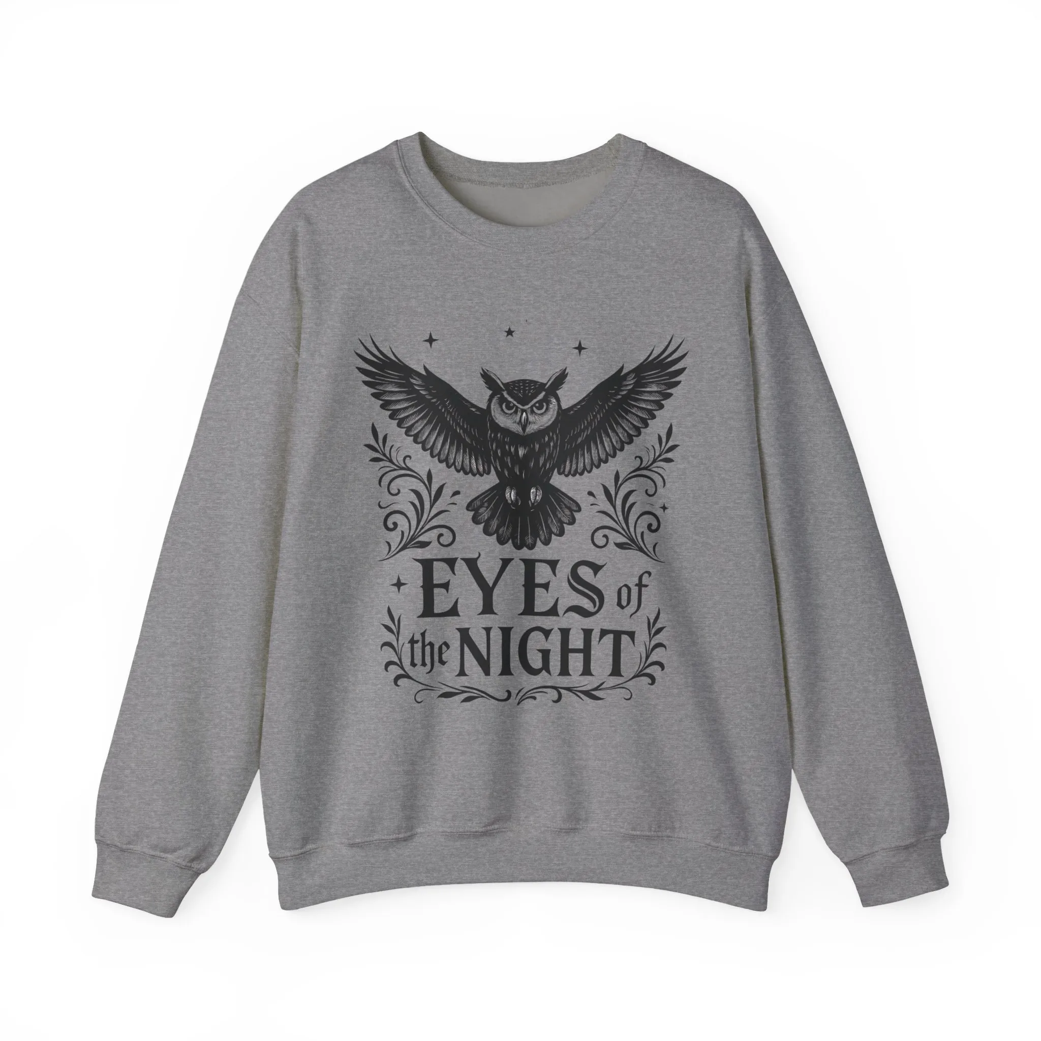 Eyes of the Night Owl Sweatshirt, Mens Dark Gothic Sweatshirt, Mysterious Owl Graphic Pullover, Forest Bird of Night Design, Halloween Gift - Image 21